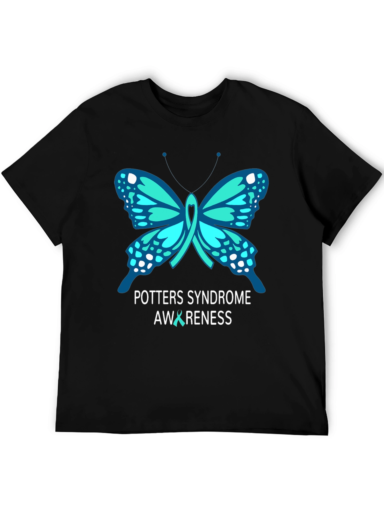 Potters Syndrome Awareness Butterfly T-Shirt