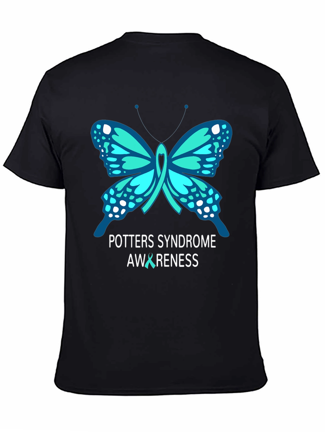 Potters Syndrome Awareness Butterfly T-Shirt
