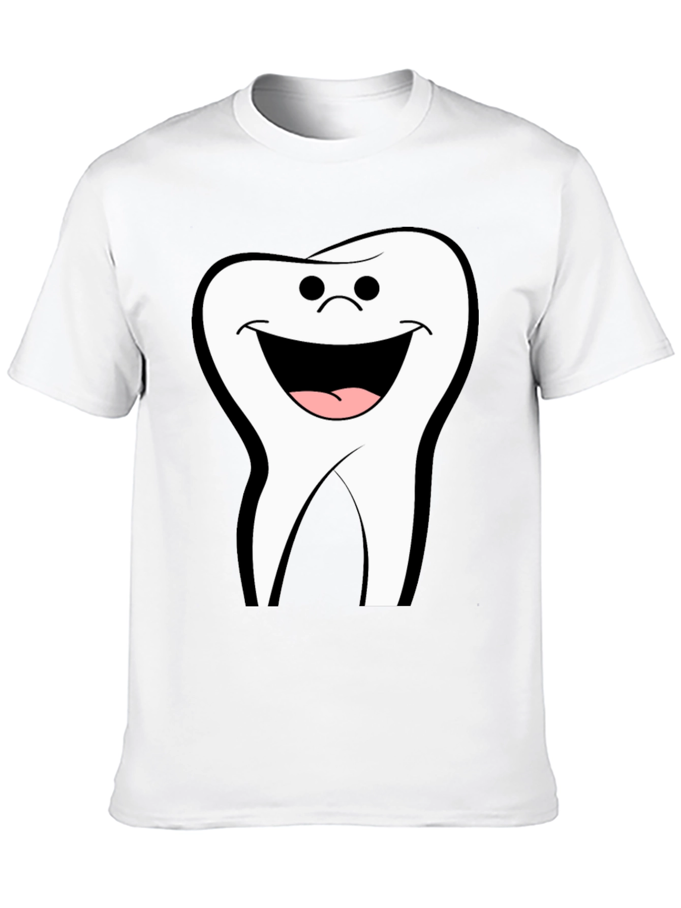 Smiling Tooth Graphic Black T-Shirt