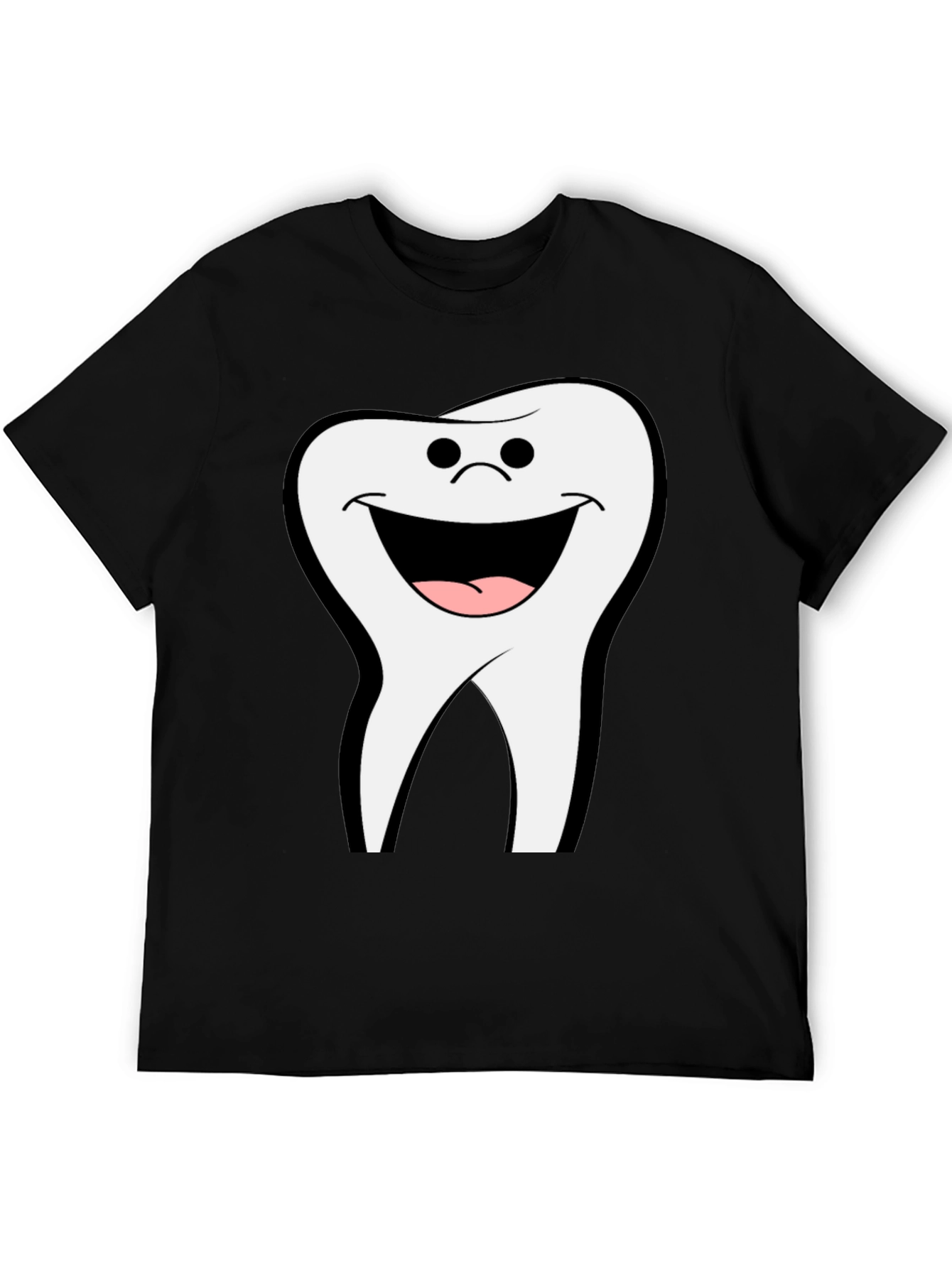 Smiling Tooth Graphic Black T-Shirt