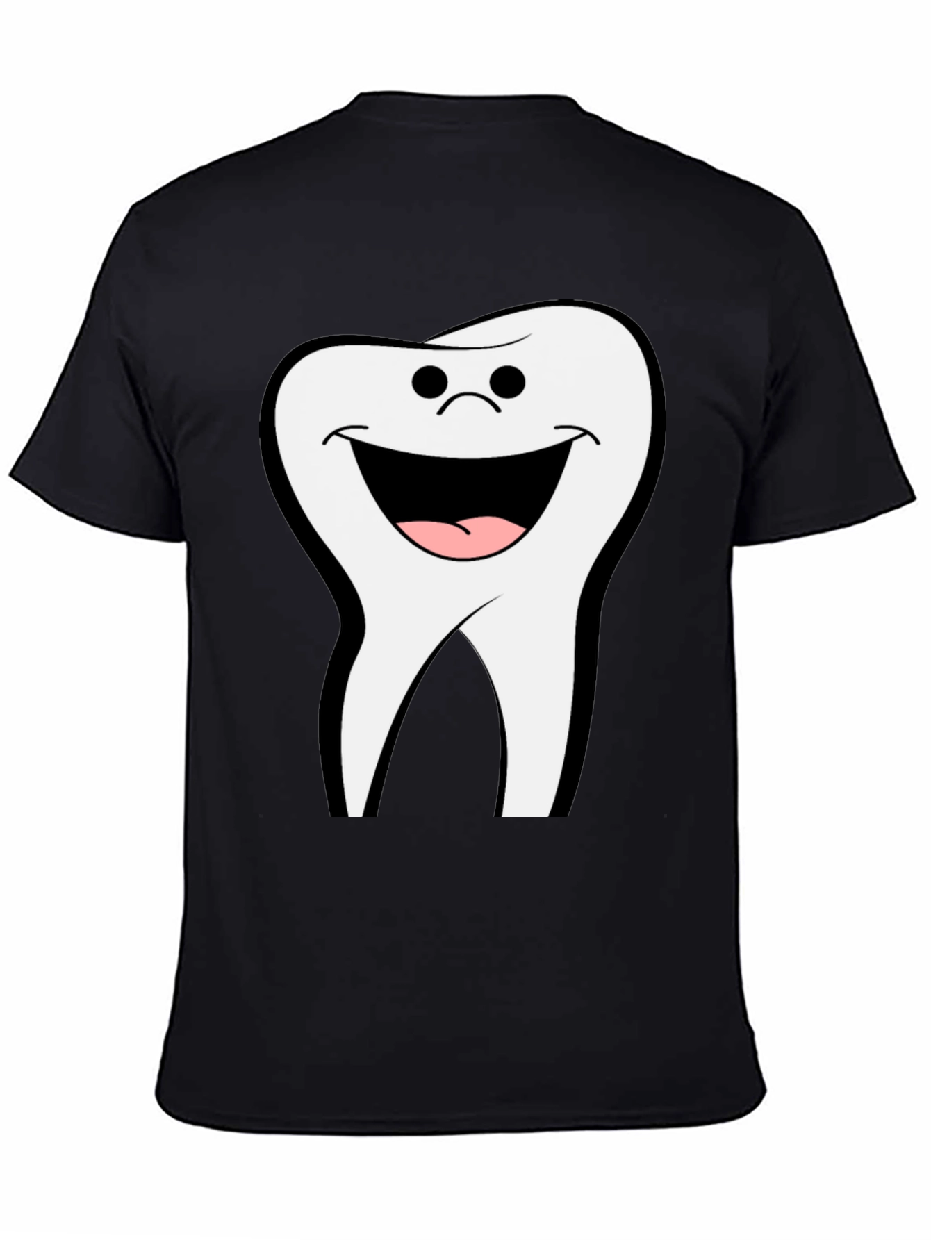 Smiling Tooth Graphic Black T-Shirt