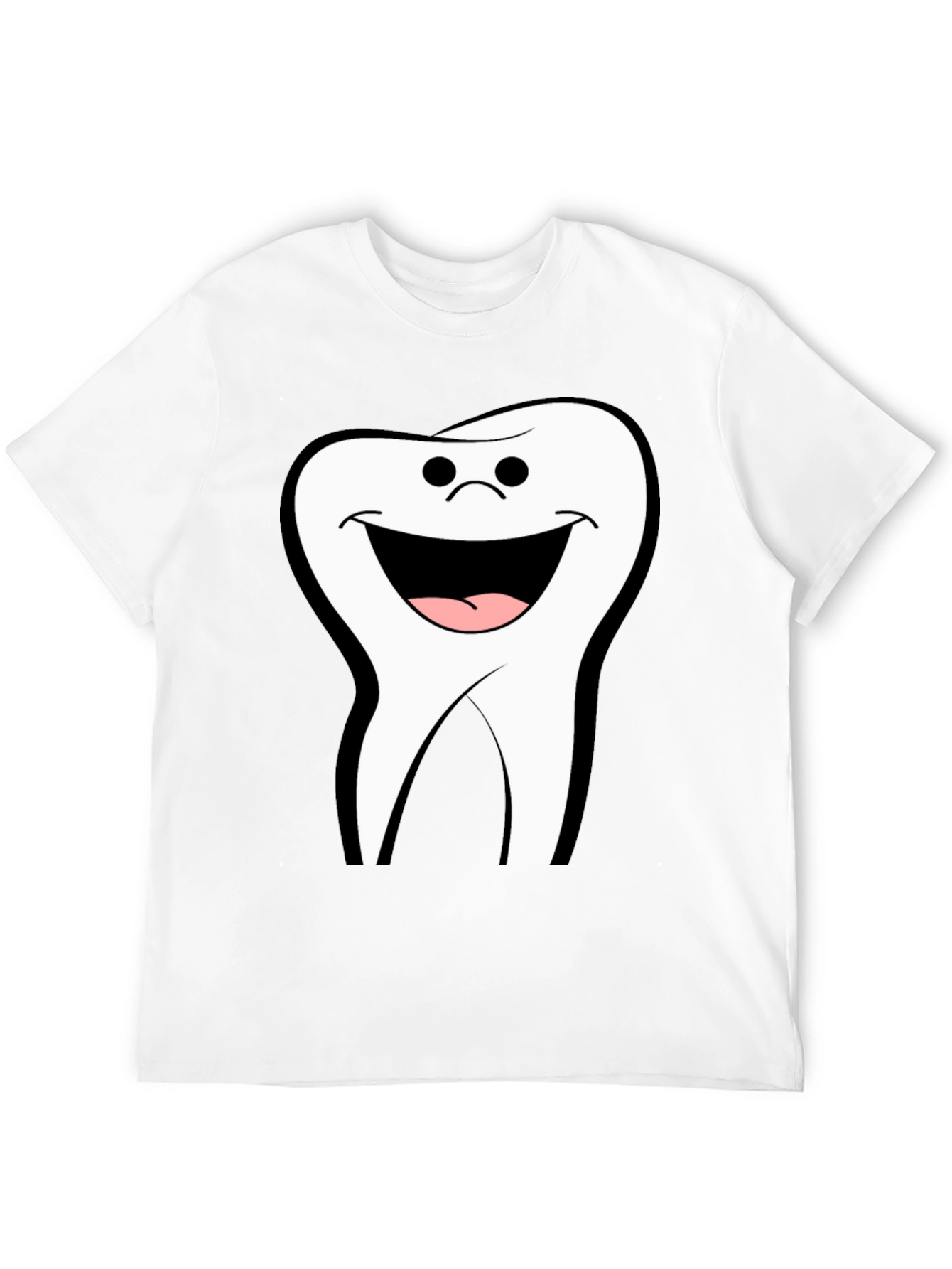 Smiling Tooth Graphic Black T-Shirt