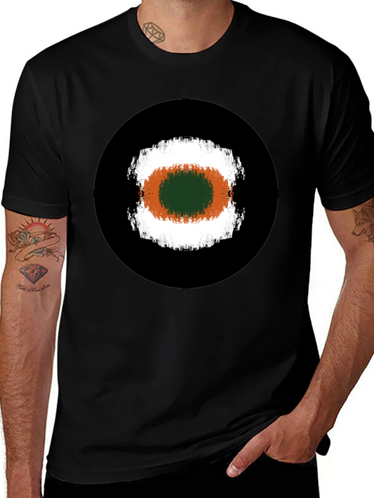 Abstract Target Graphic Tee - Black