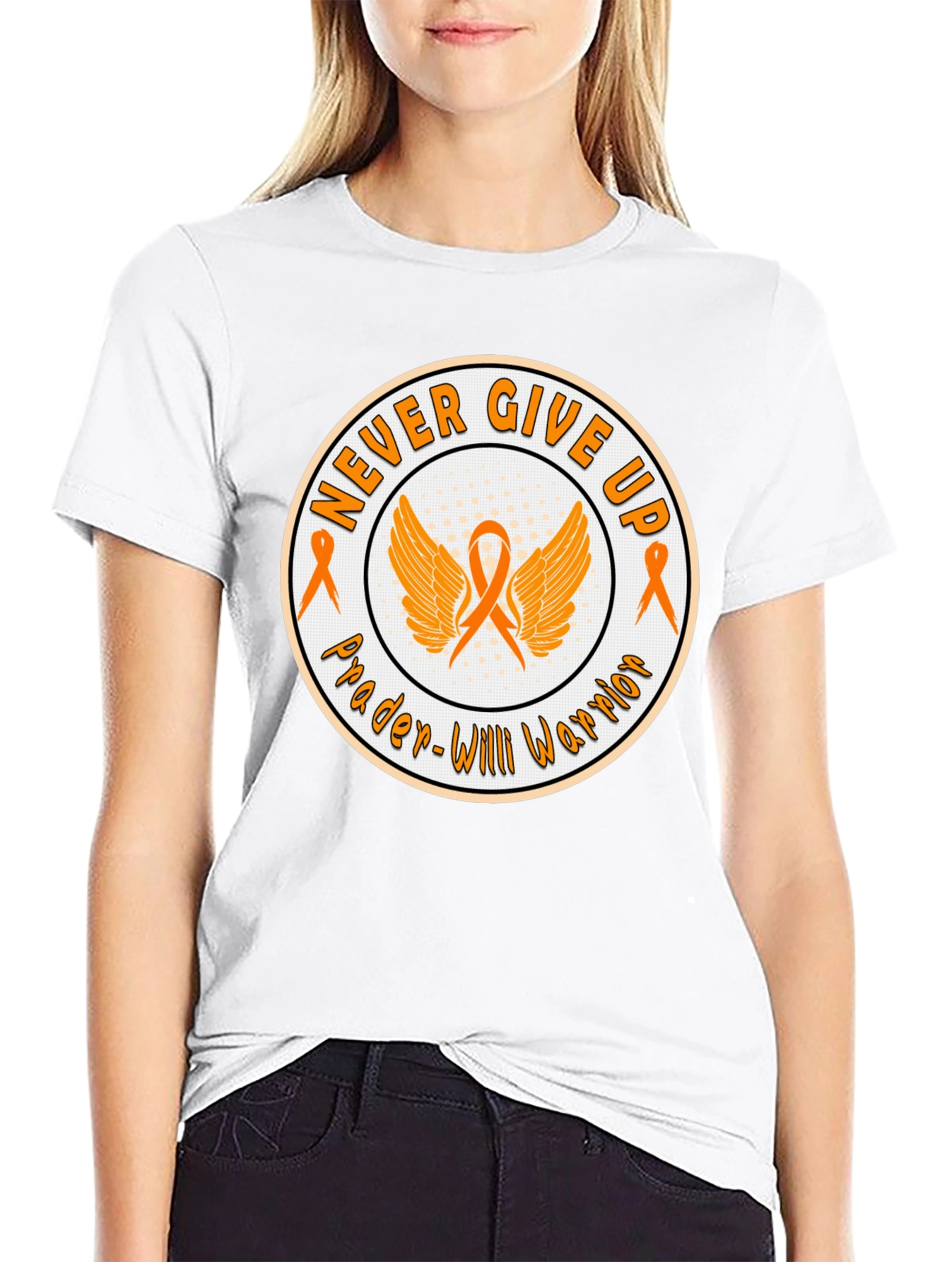 Prader-Willi Warrior Never Give Up Awareness T-Shirt