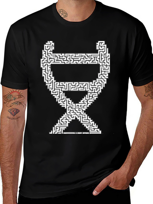 Maze Chair Graphic Tee - Stylish Puzzle T-Shirt