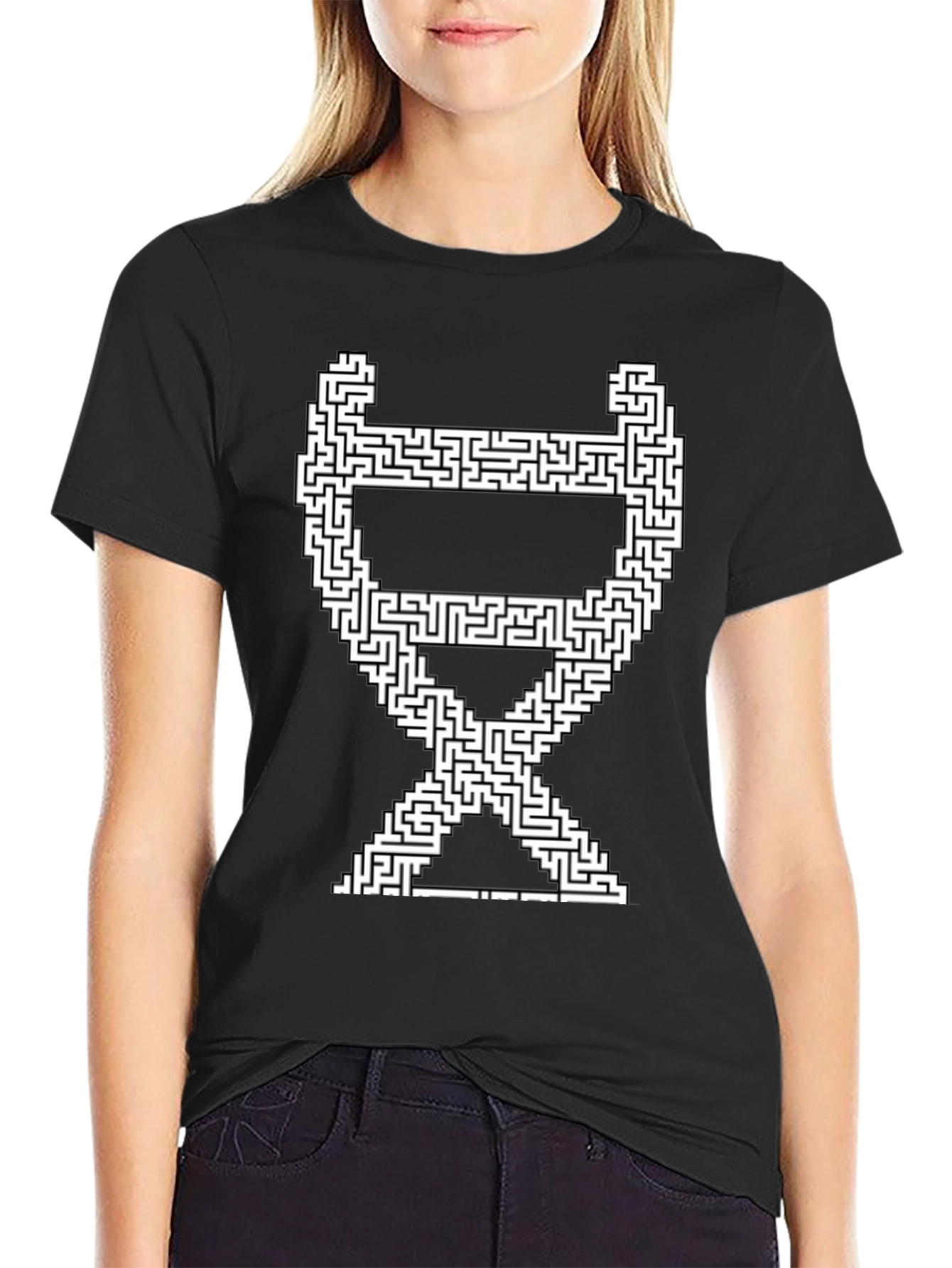 Maze Chair Graphic Tee - Stylish Puzzle T-Shirt