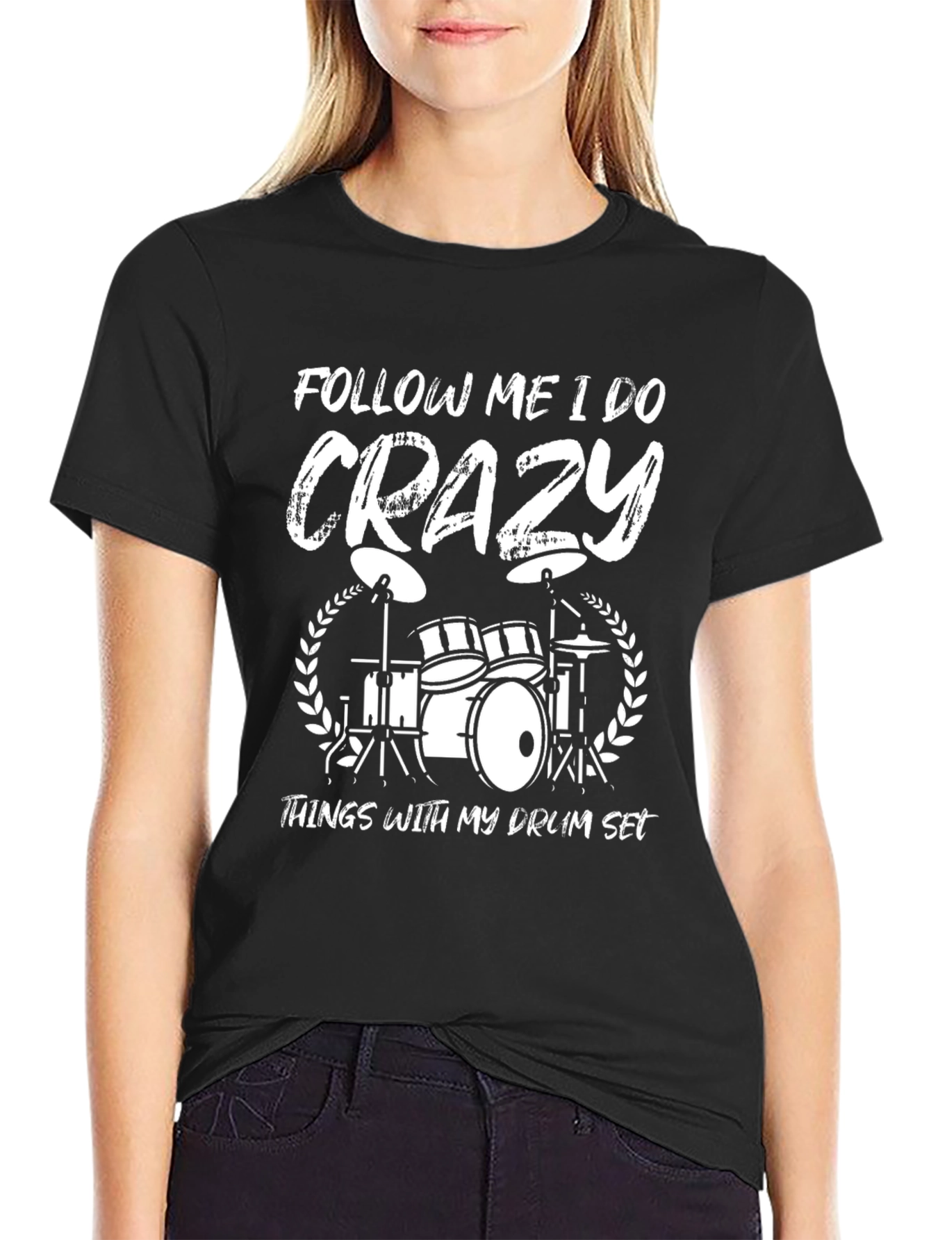 Crazy Drummer T-Shirt - Music Lover Tee