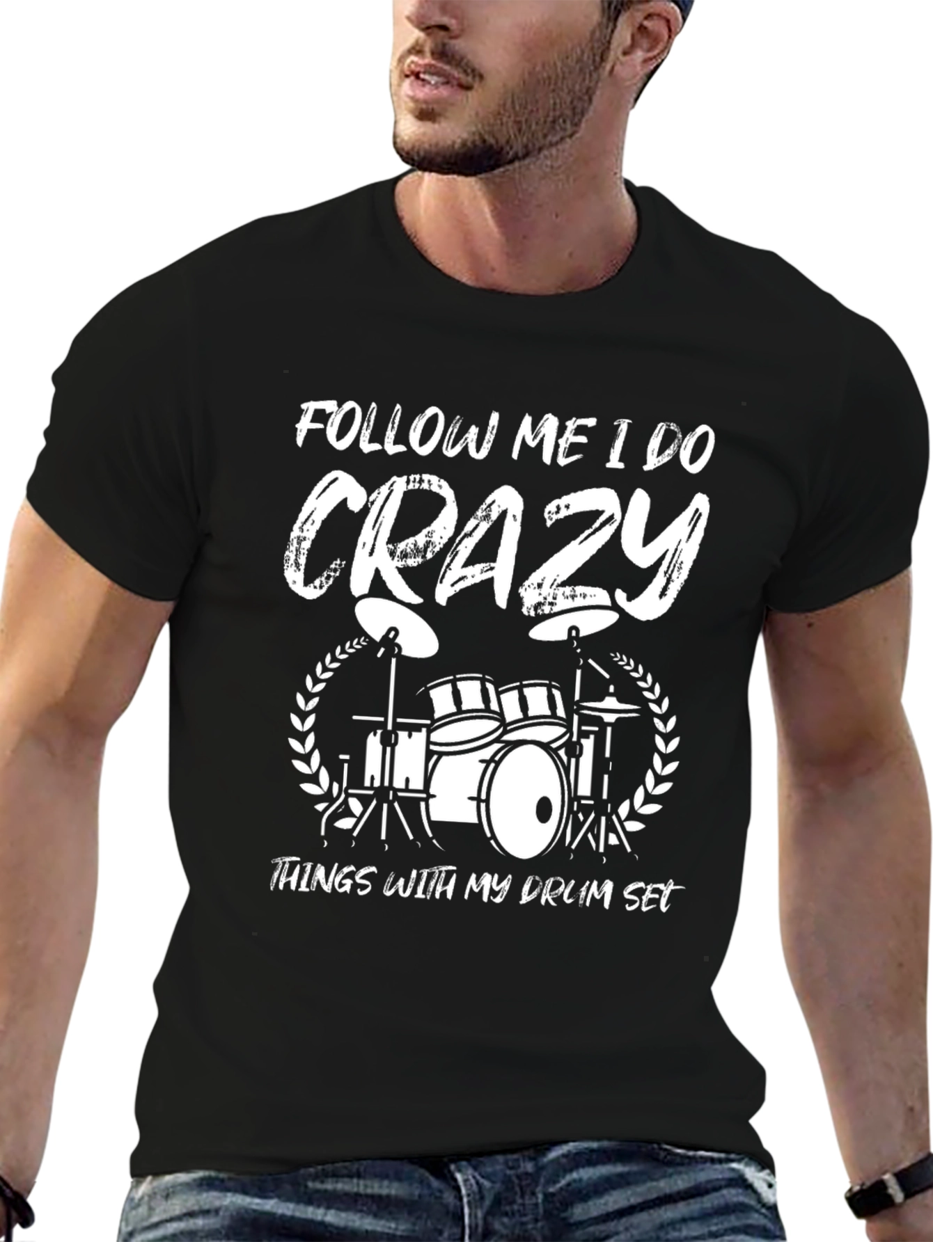 Crazy Drummer T-Shirt - Music Lover Tee