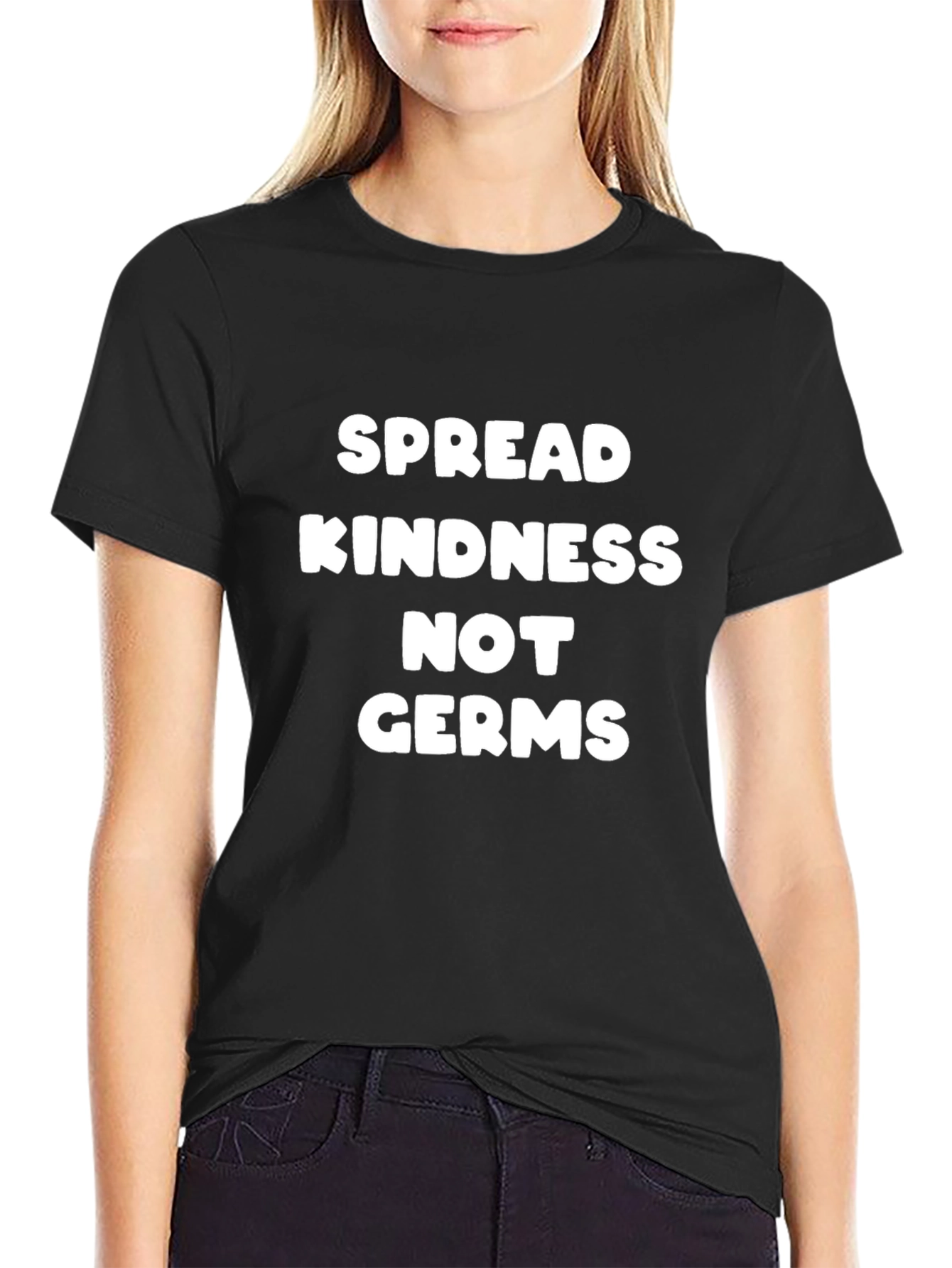 Spread Kindness Not Germs Black Tee