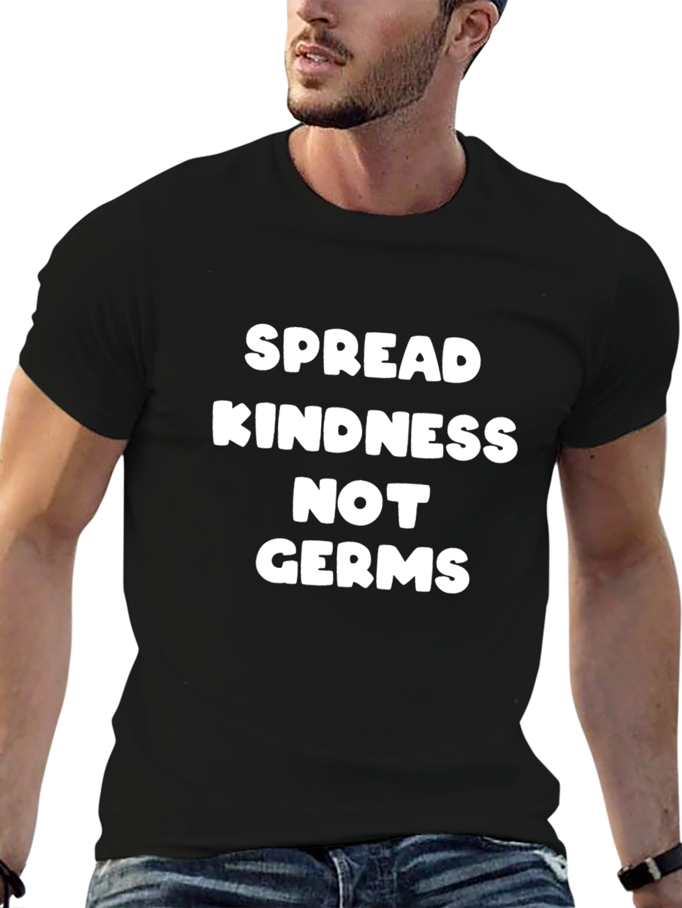 Spread Kindness Not Germs Black Tee