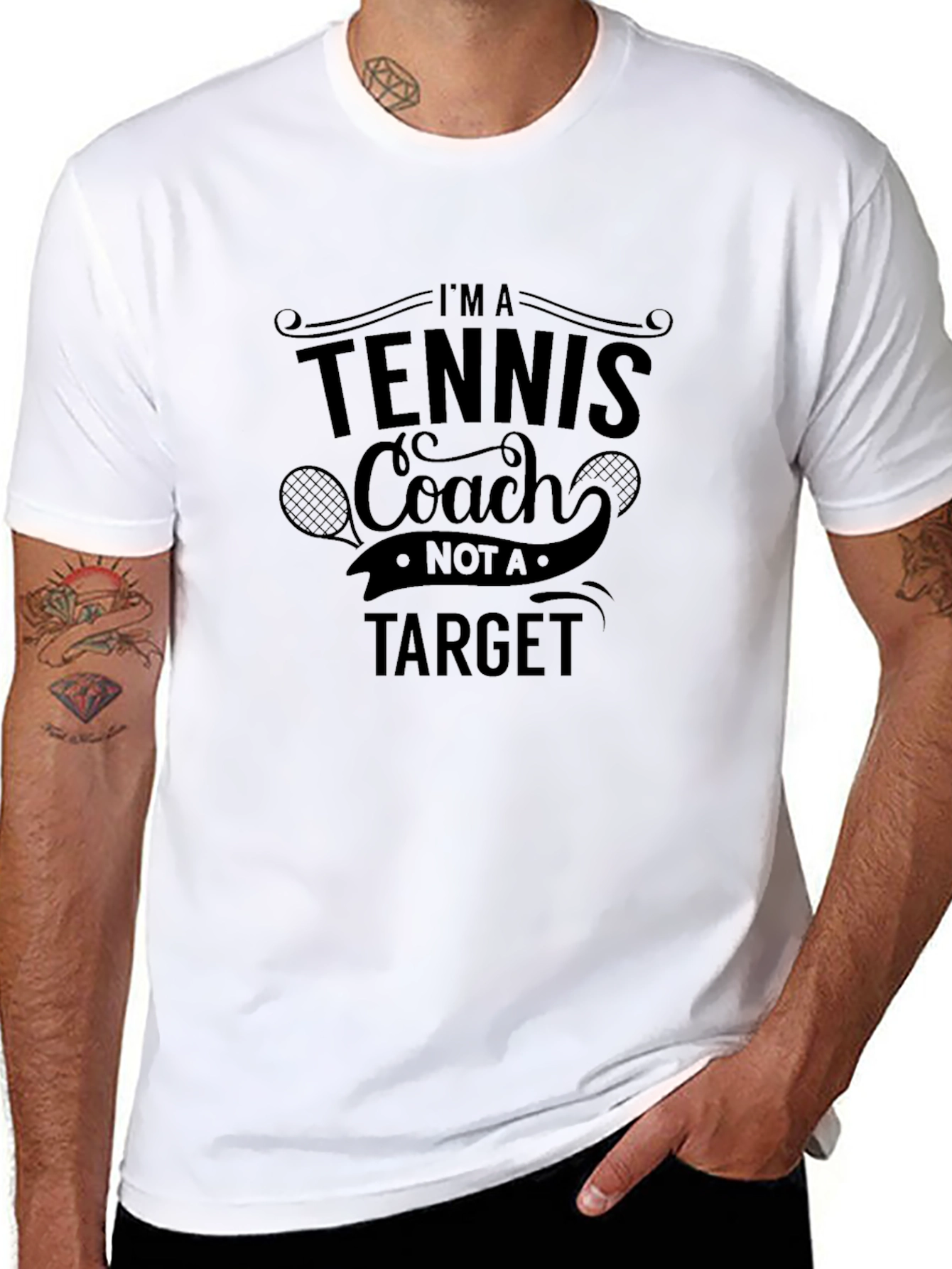 Tennis Coach Graphic Tee - Not a Target!