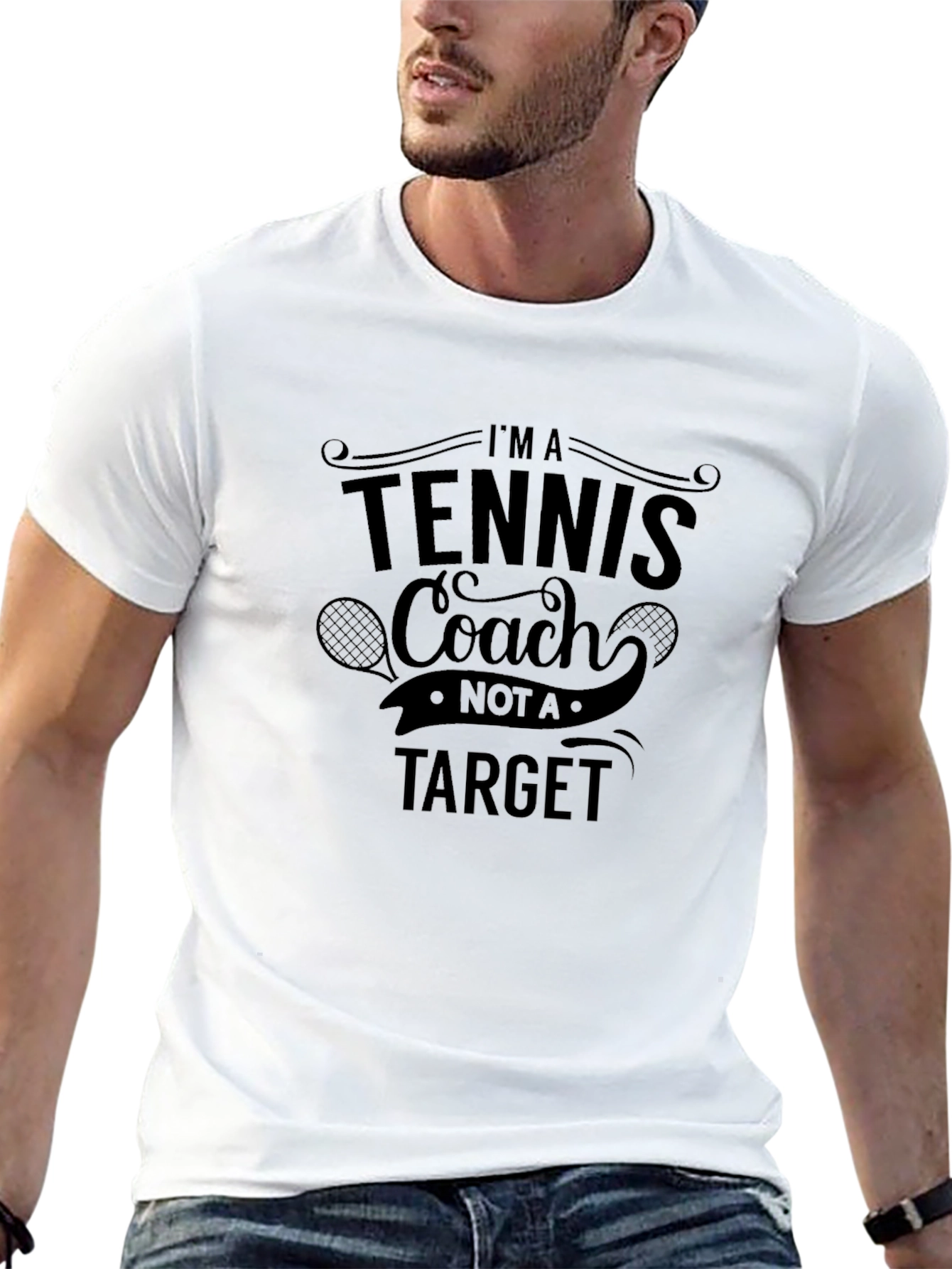 Tennis Coach Graphic Tee - Not a Target!