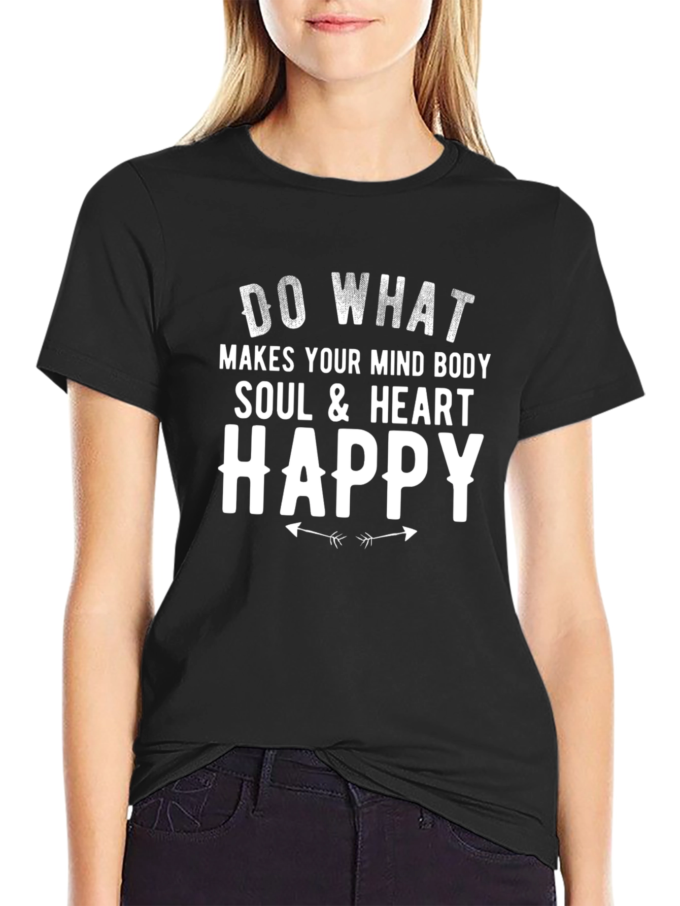Inspirational Graphic Tee - Do What Makes You Happy