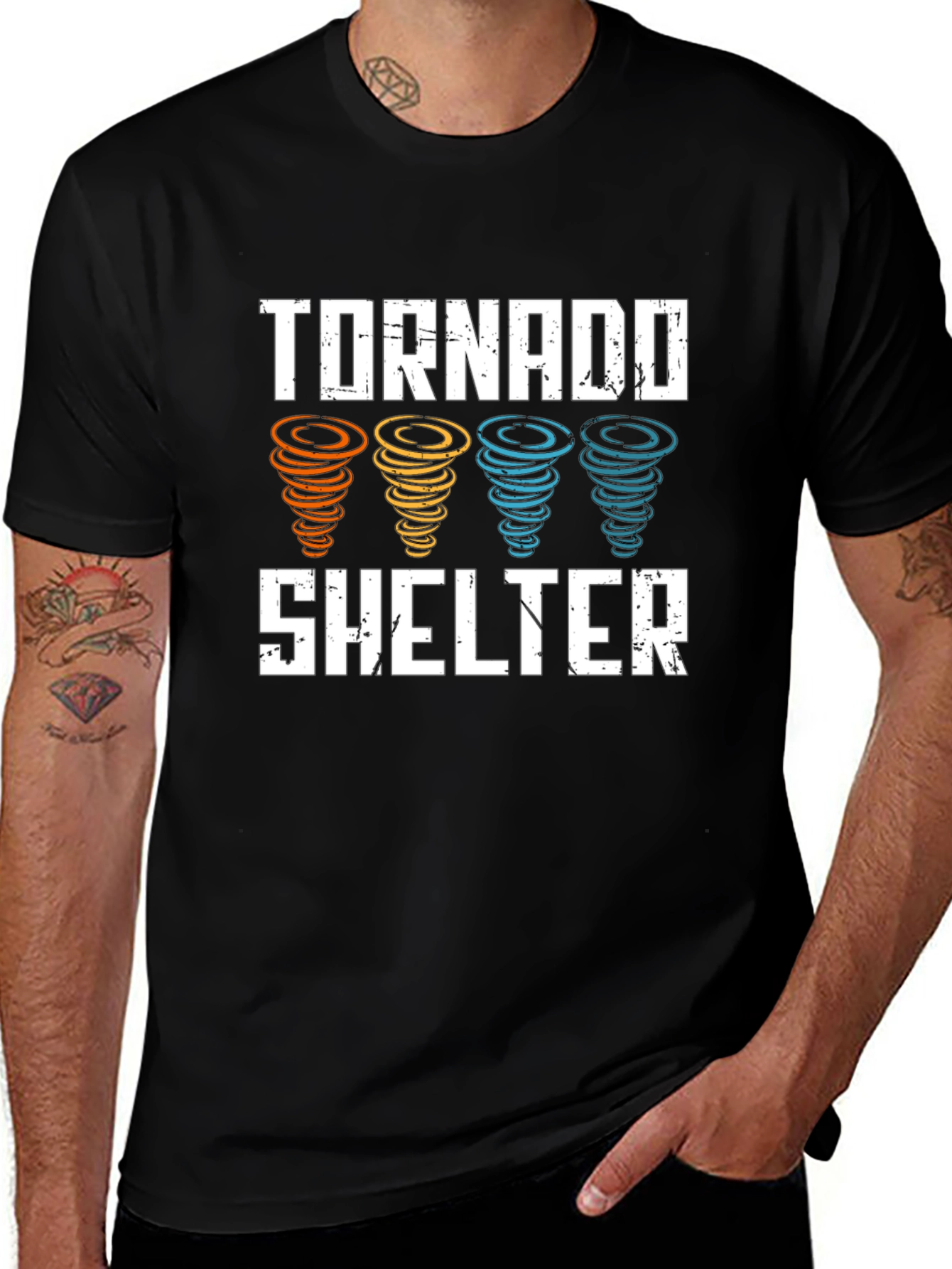 Tornado Shelter Graphic Tee - Weather Safety Shirt