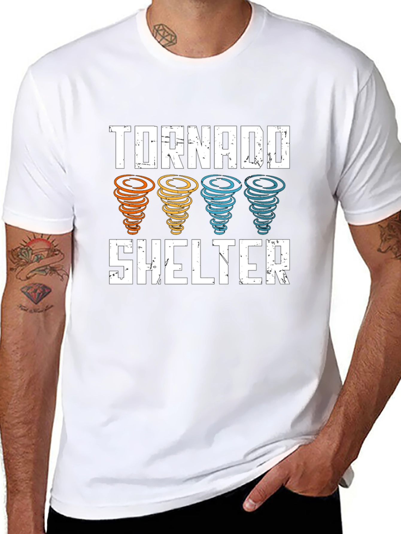 Tornado Shelter Graphic Tee - Weather Safety Shirt