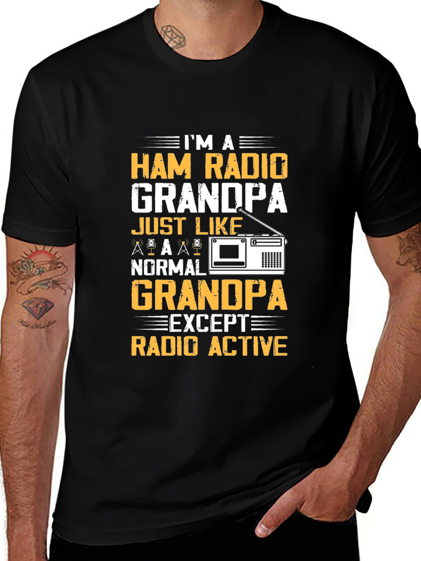 Ham Radio Grandpa T-Shirt - Radio Active Funny Tee
