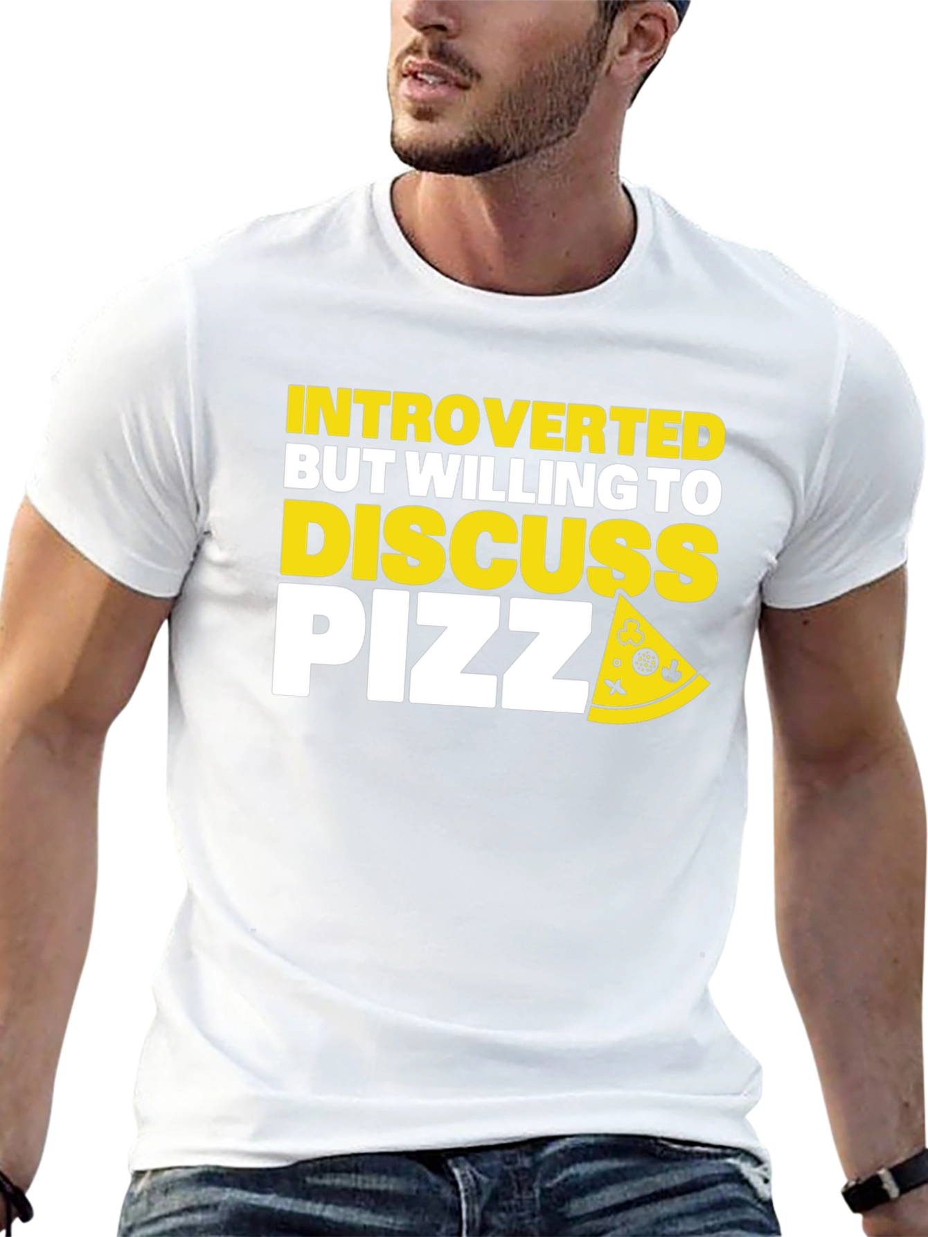 Introverted Pizza T-Shirt - Funny Graphic Tee