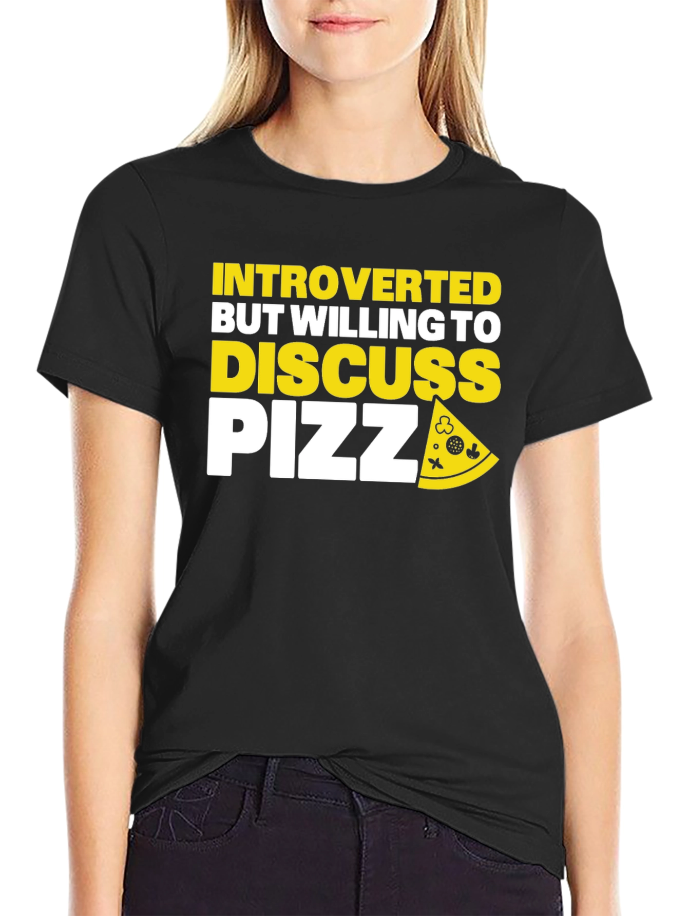 Introverted Pizza T-Shirt - Funny Graphic Tee