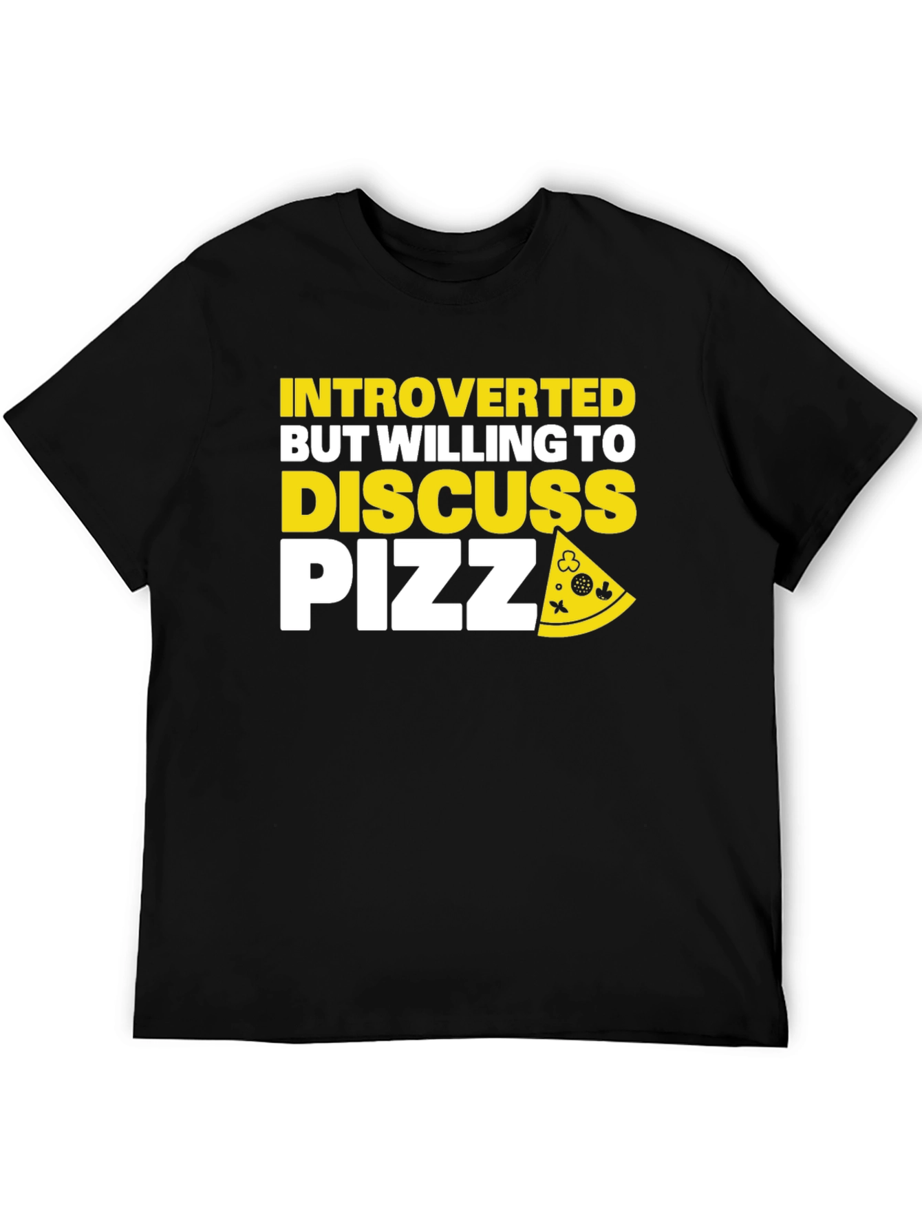 Introverted Pizza T-Shirt - Funny Graphic Tee