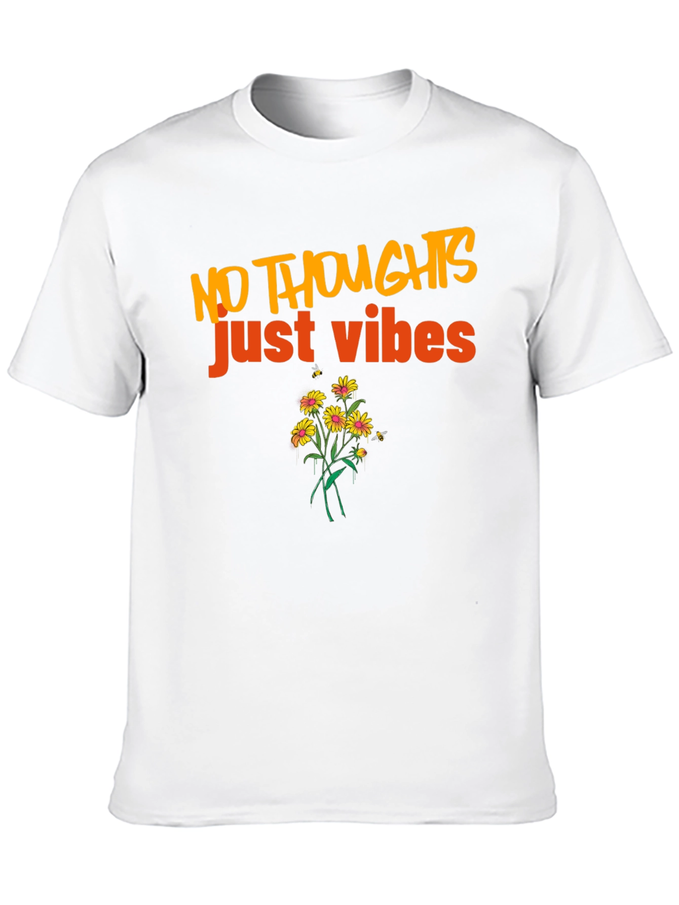 No Thoughts Just Vibes Black T-Shirt