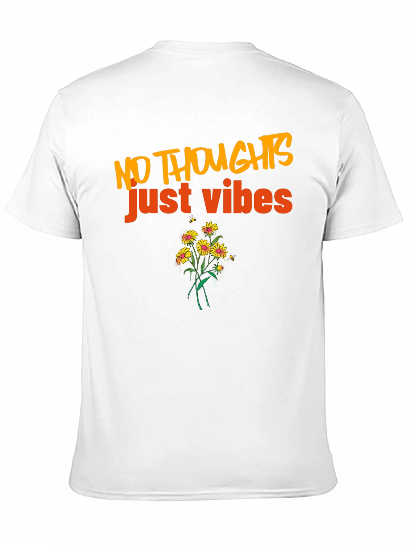 No Thoughts Just Vibes Black T-Shirt