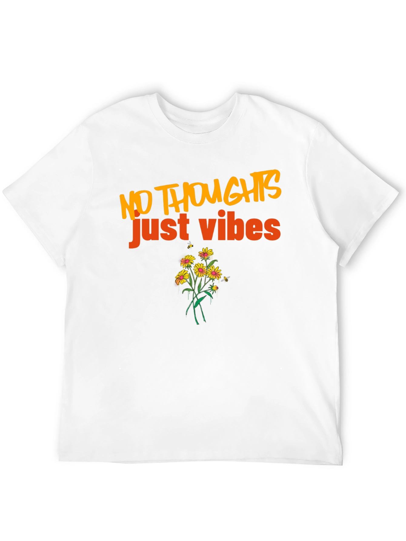 No Thoughts Just Vibes Black T-Shirt