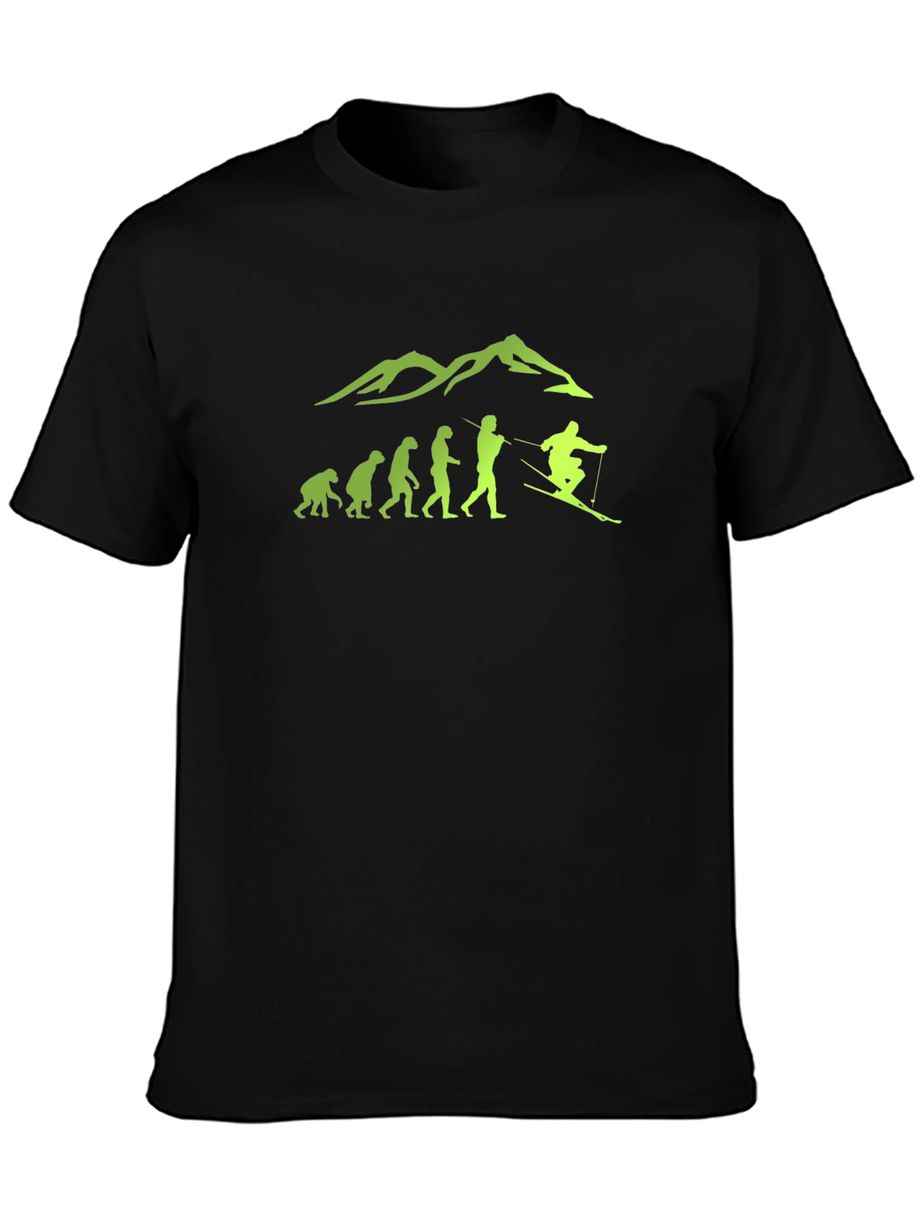 Ski Evolution Graphic Tee - Black Cotton Blend