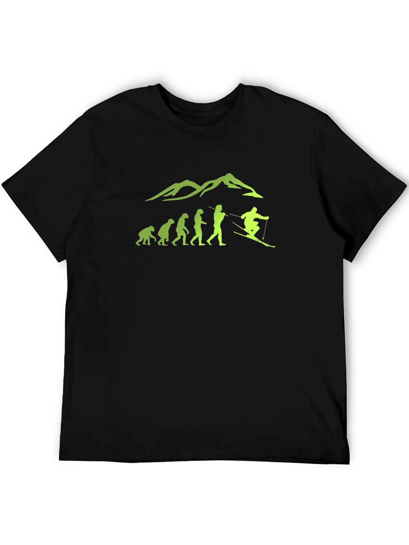 Ski Evolution Graphic Tee - Black Cotton Blend