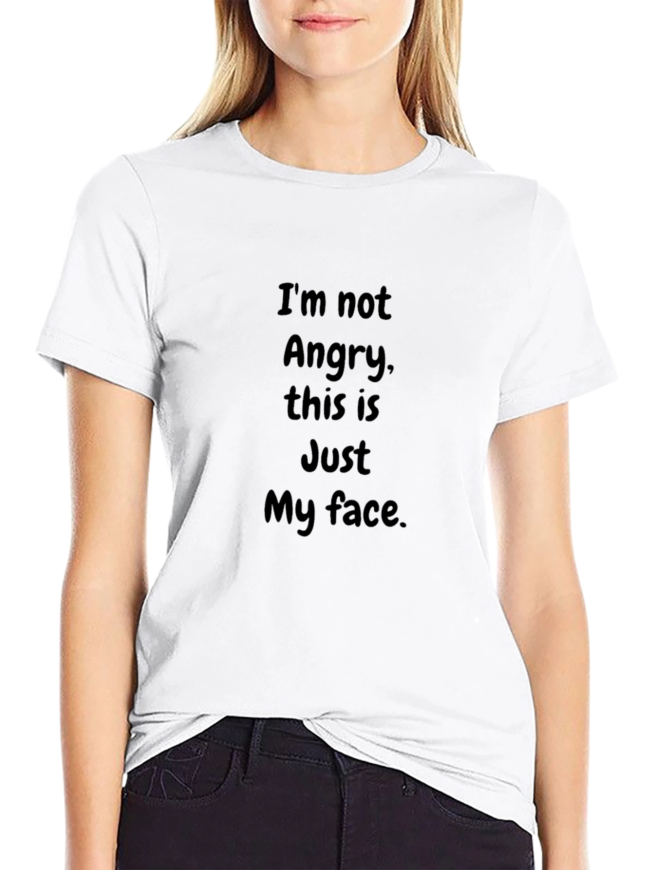 Funny Im Not Angry Black T-Shirt