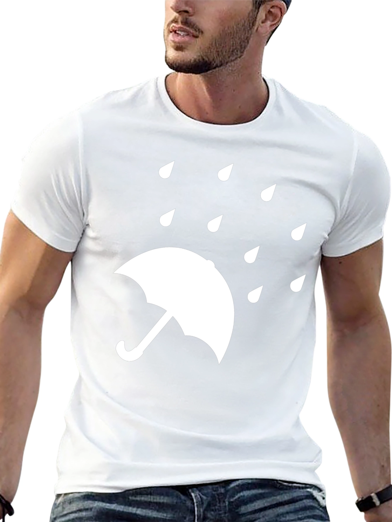 Rainy Day Umbrella T-Shirt - Classic Black Tee