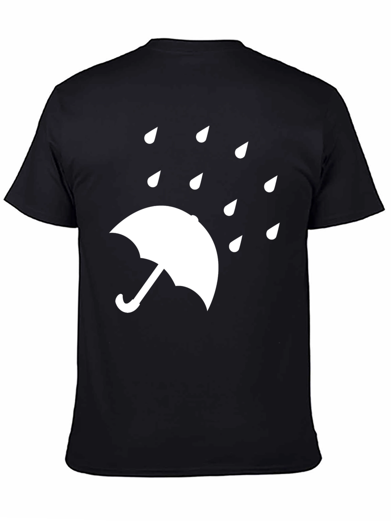 Rainy Day Umbrella T-Shirt - Classic Black Tee