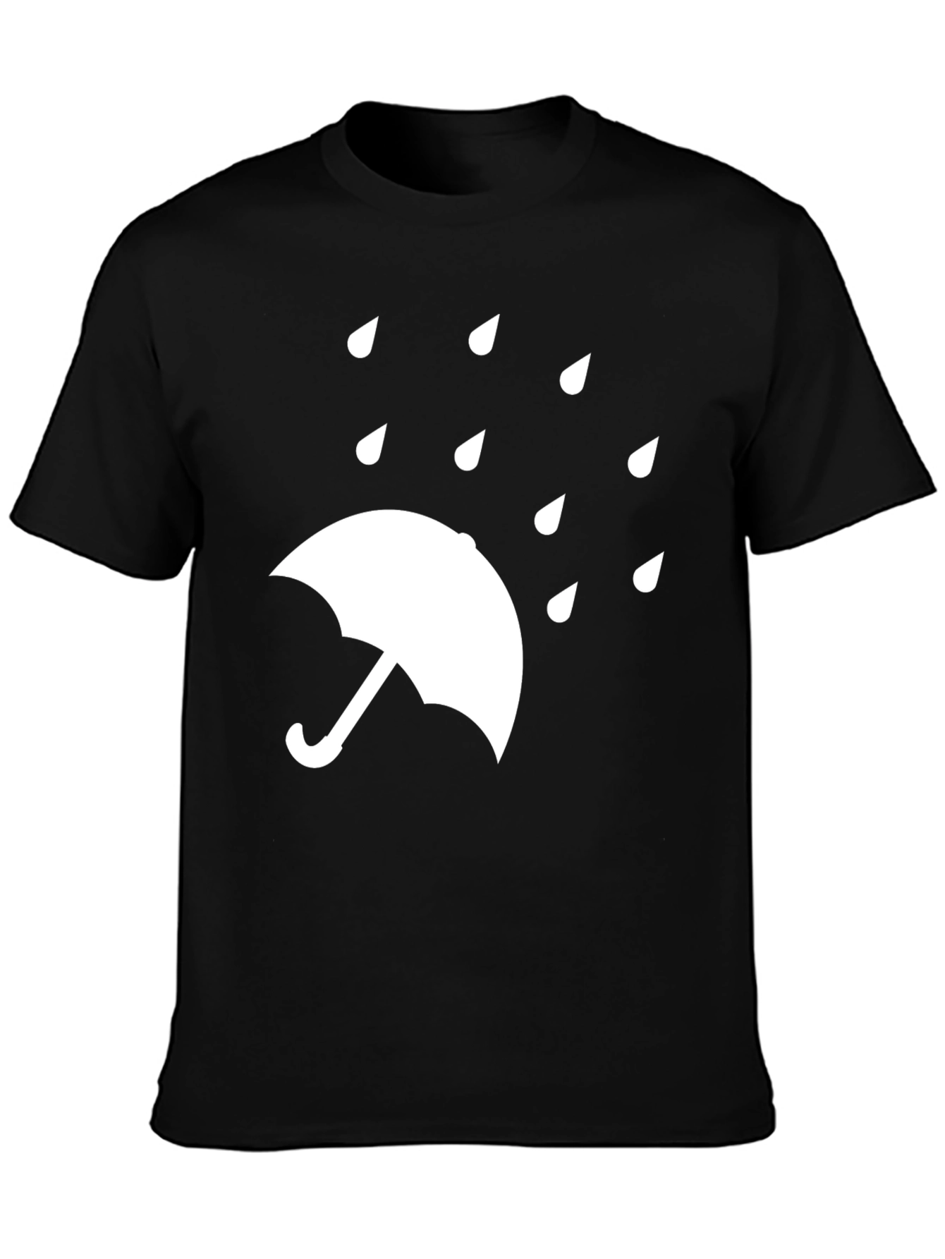 Rainy Day Umbrella T-Shirt - Classic Black Tee