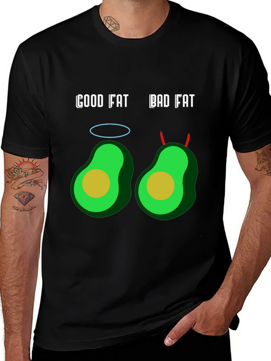 Good Fat Bad Fat Avocado Graphic T-Shirt