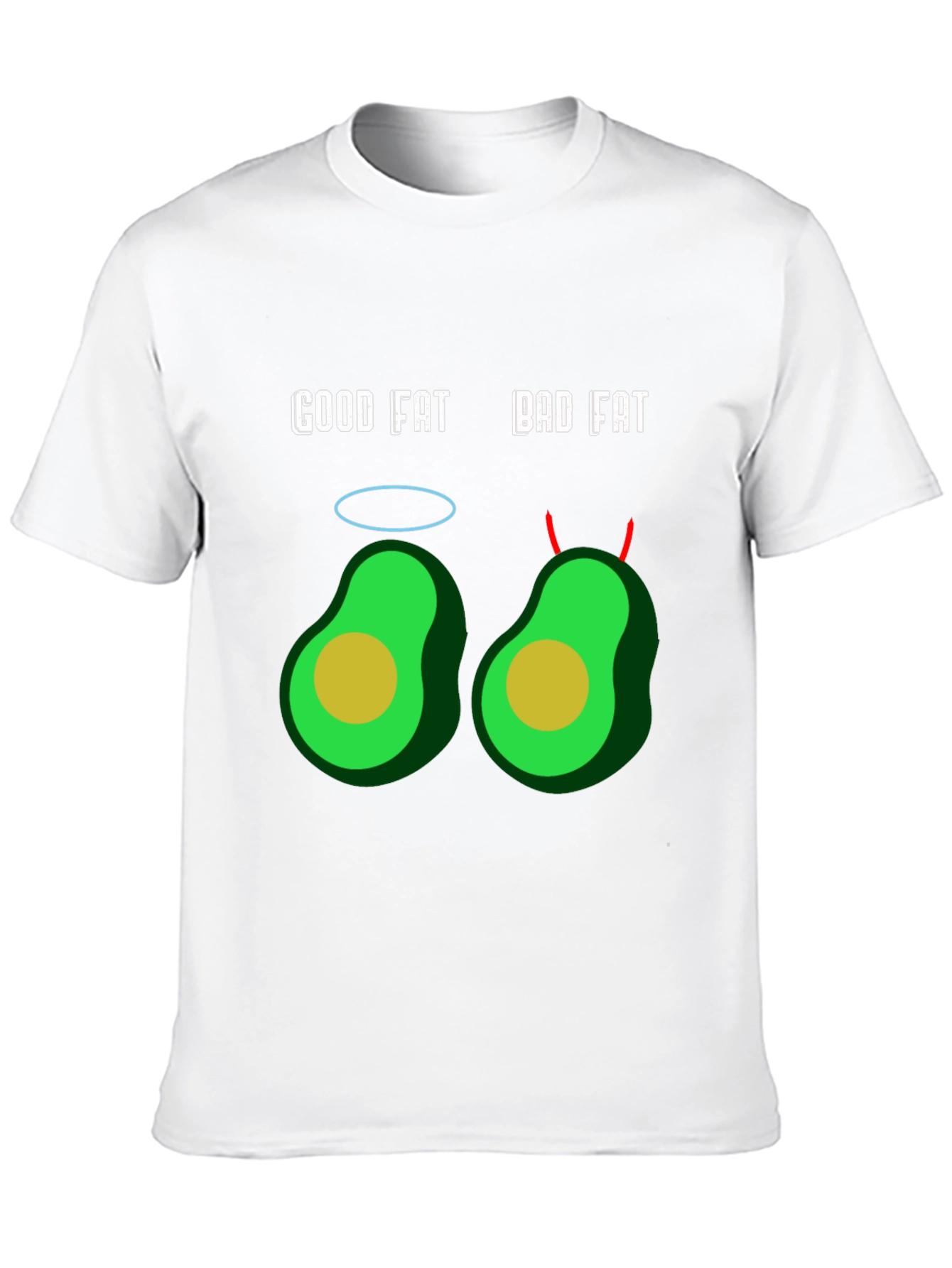 Good Fat Bad Fat Avocado Graphic T-Shirt