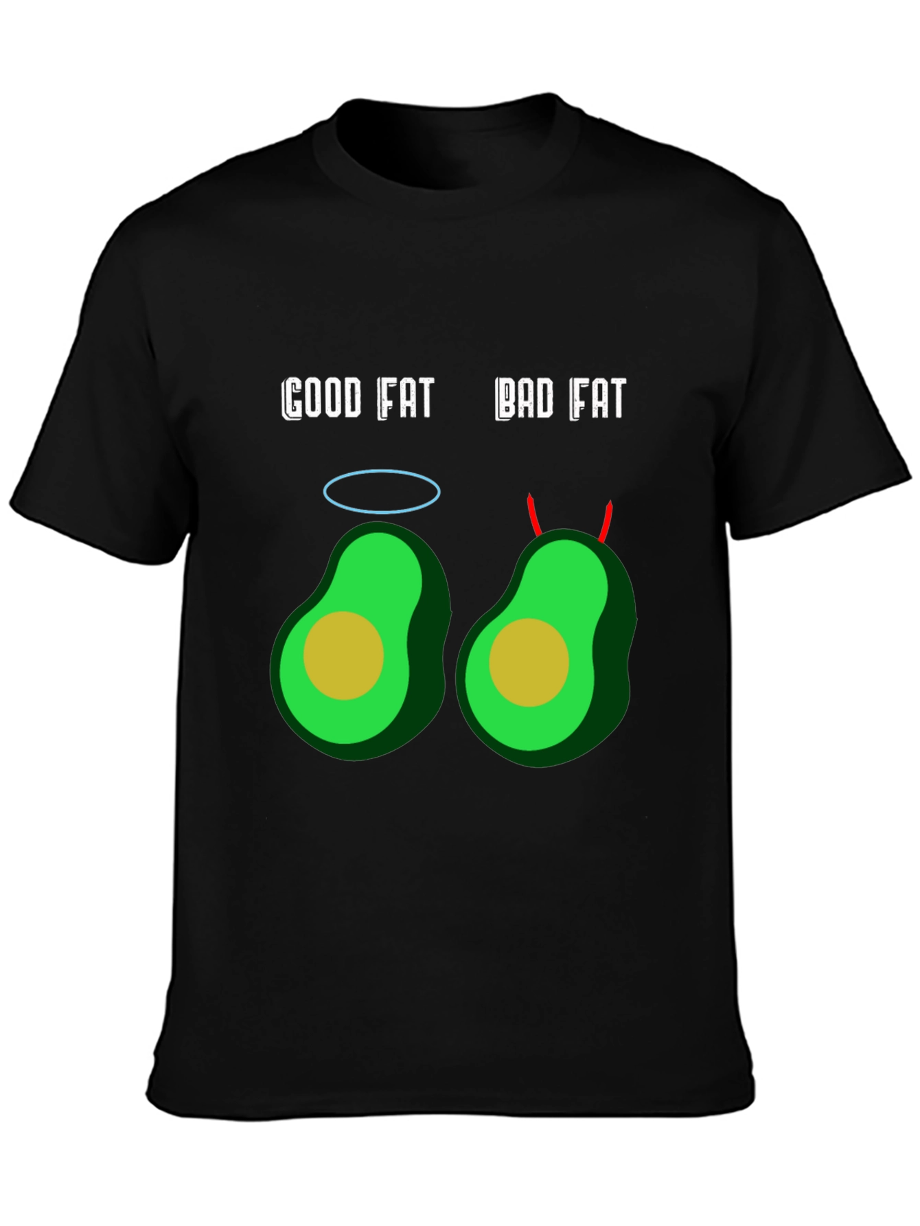 Good Fat Bad Fat Avocado Graphic T-Shirt