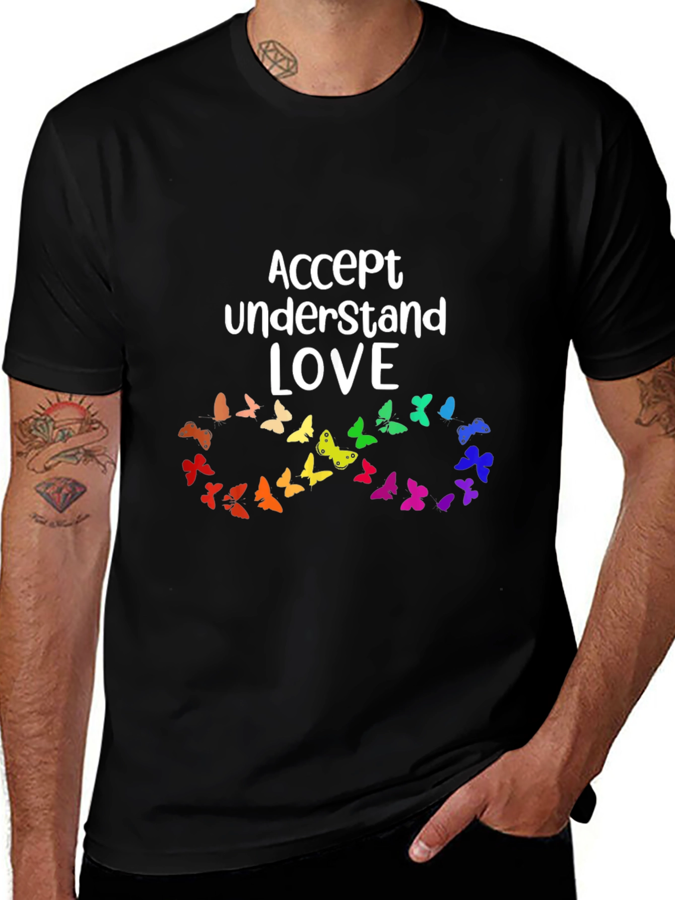 Accept Understand Love Butterfly Graphic Tee