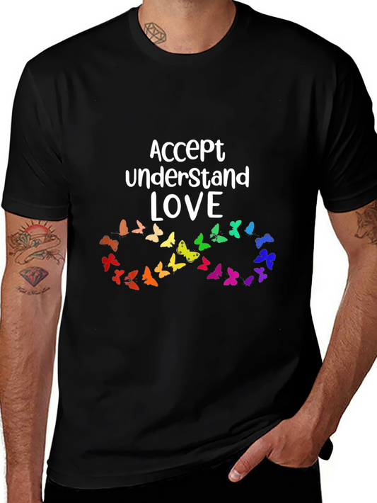 Accept Understand Love Butterfly Graphic Tee