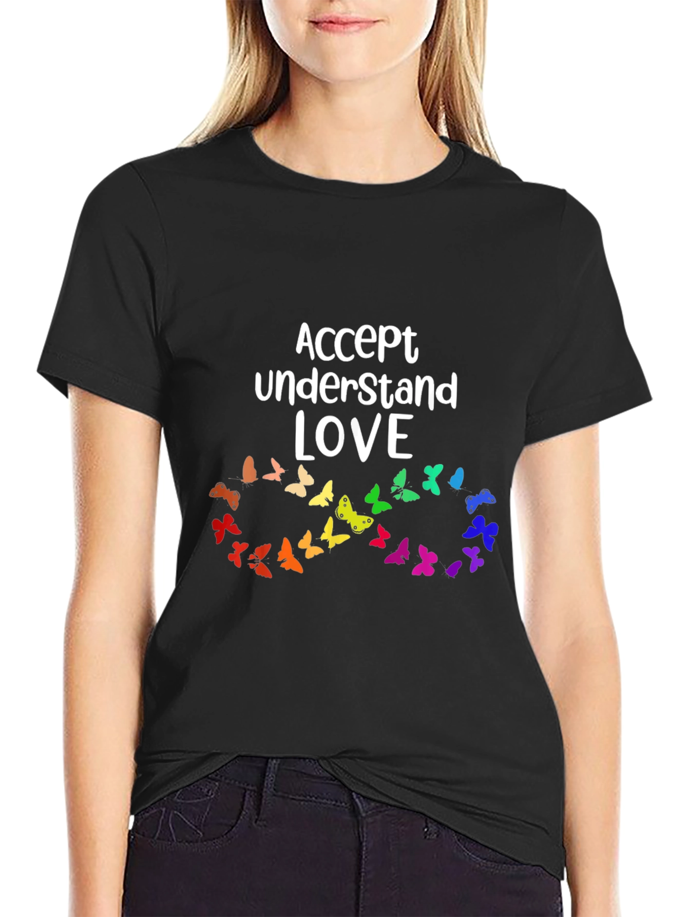 Accept Understand Love Butterfly Graphic Tee