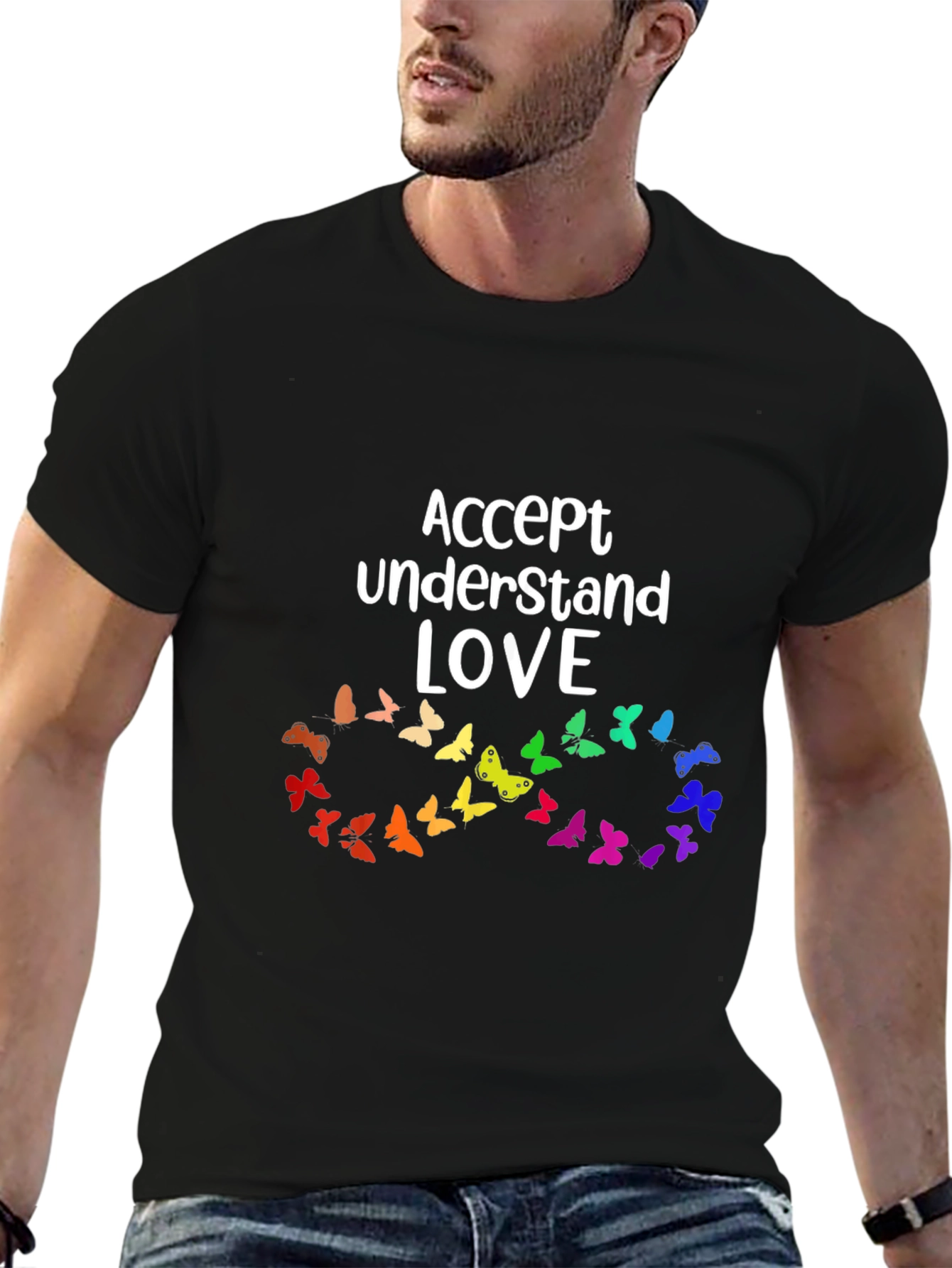 Accept Understand Love Butterfly Graphic Tee