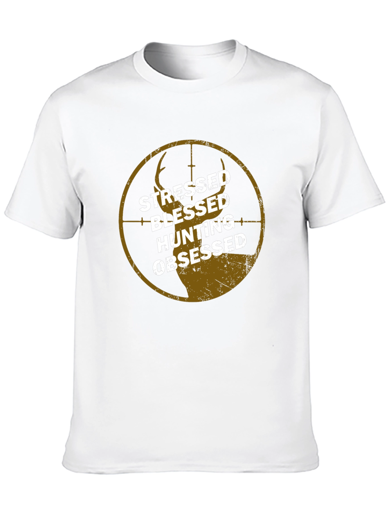 Stressed Blessed Hunting Obsessed T-Shirt