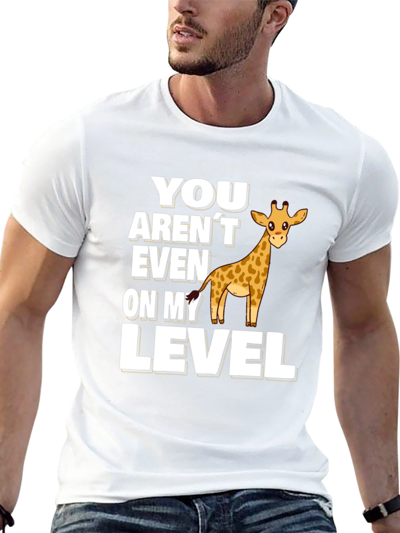 Giraffe Level T-Shirt Funny Animal Tee