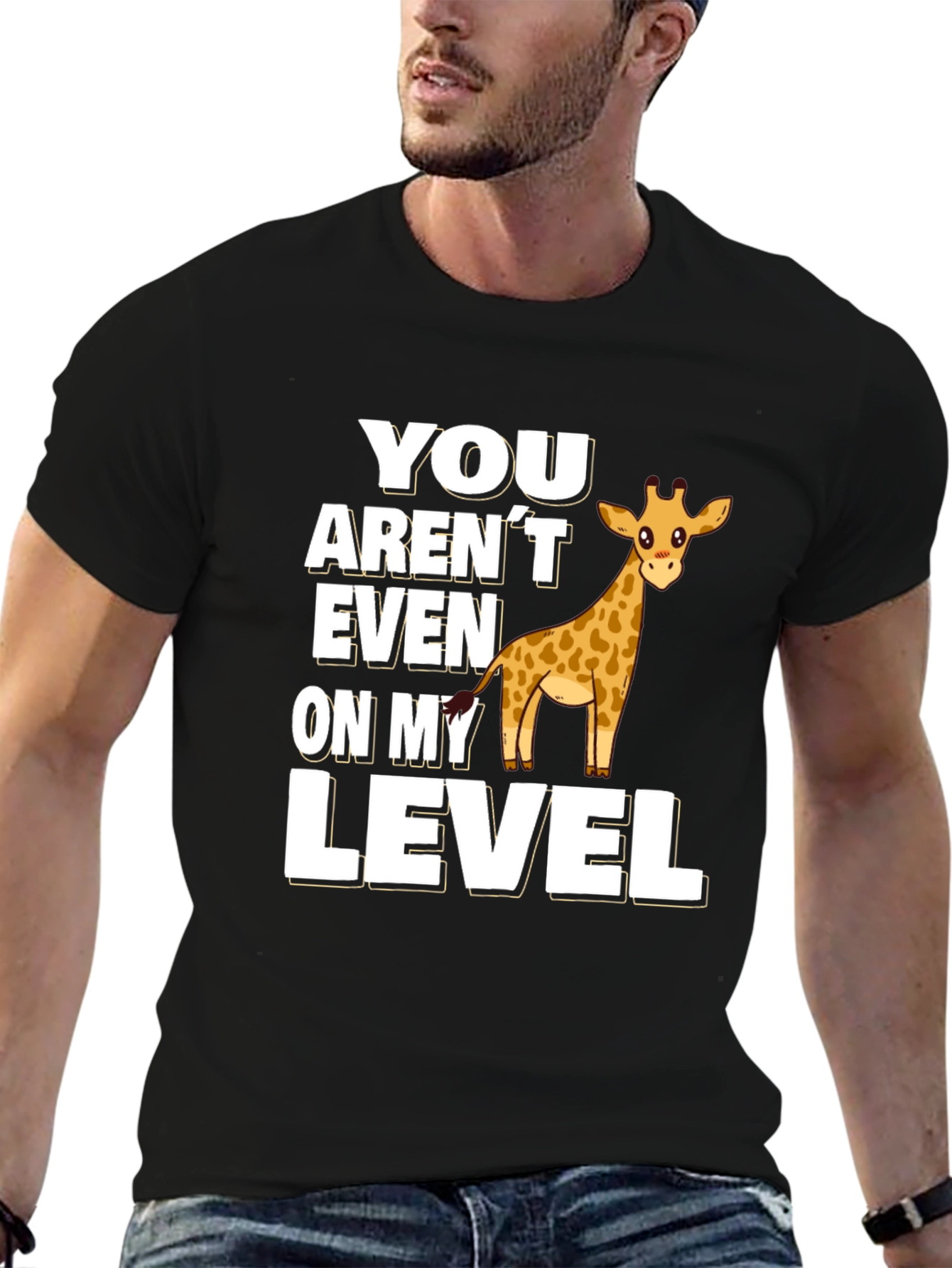 Giraffe Level T-Shirt Funny Animal Tee