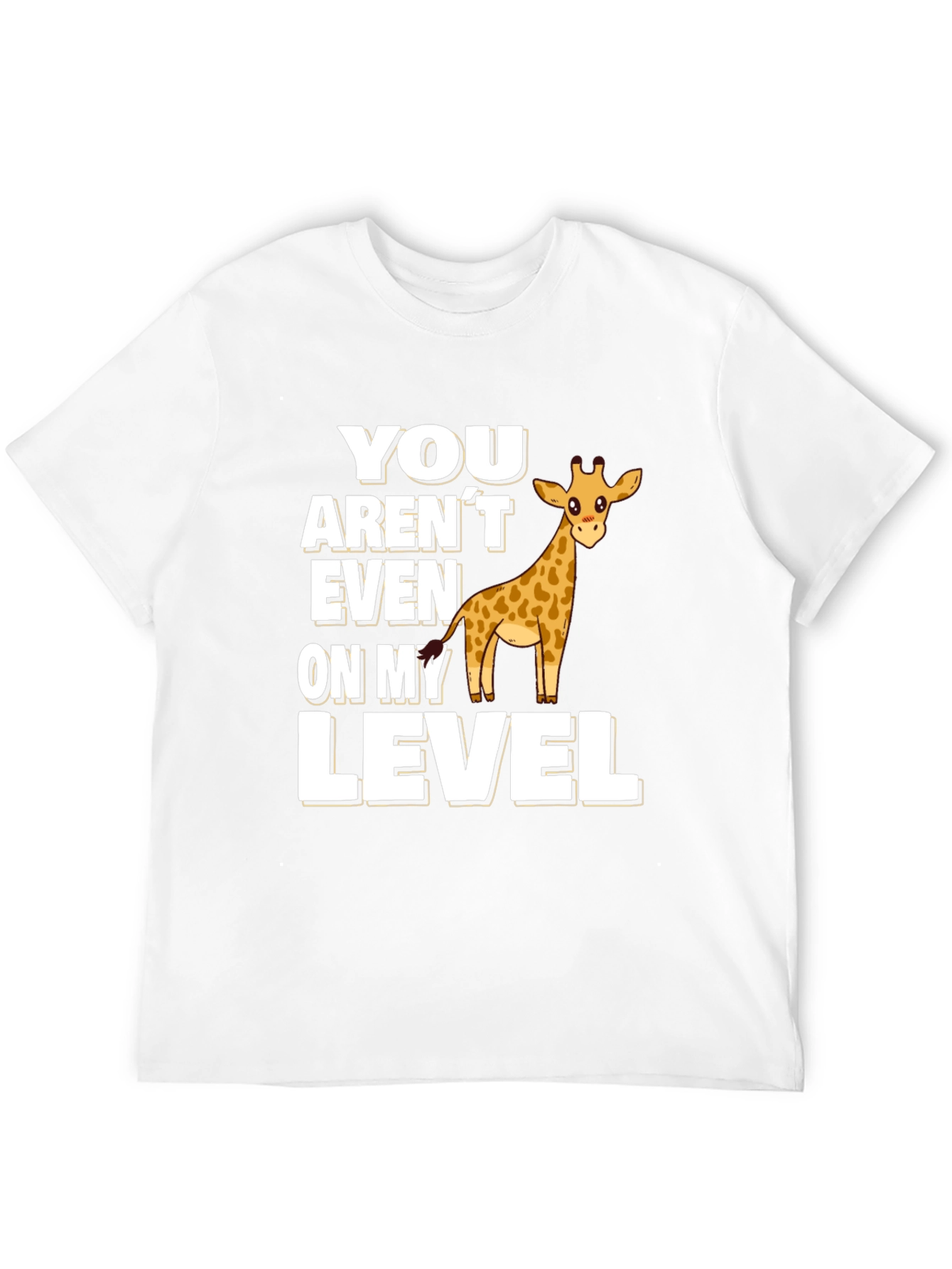 Giraffe Level T-Shirt Funny Animal Tee