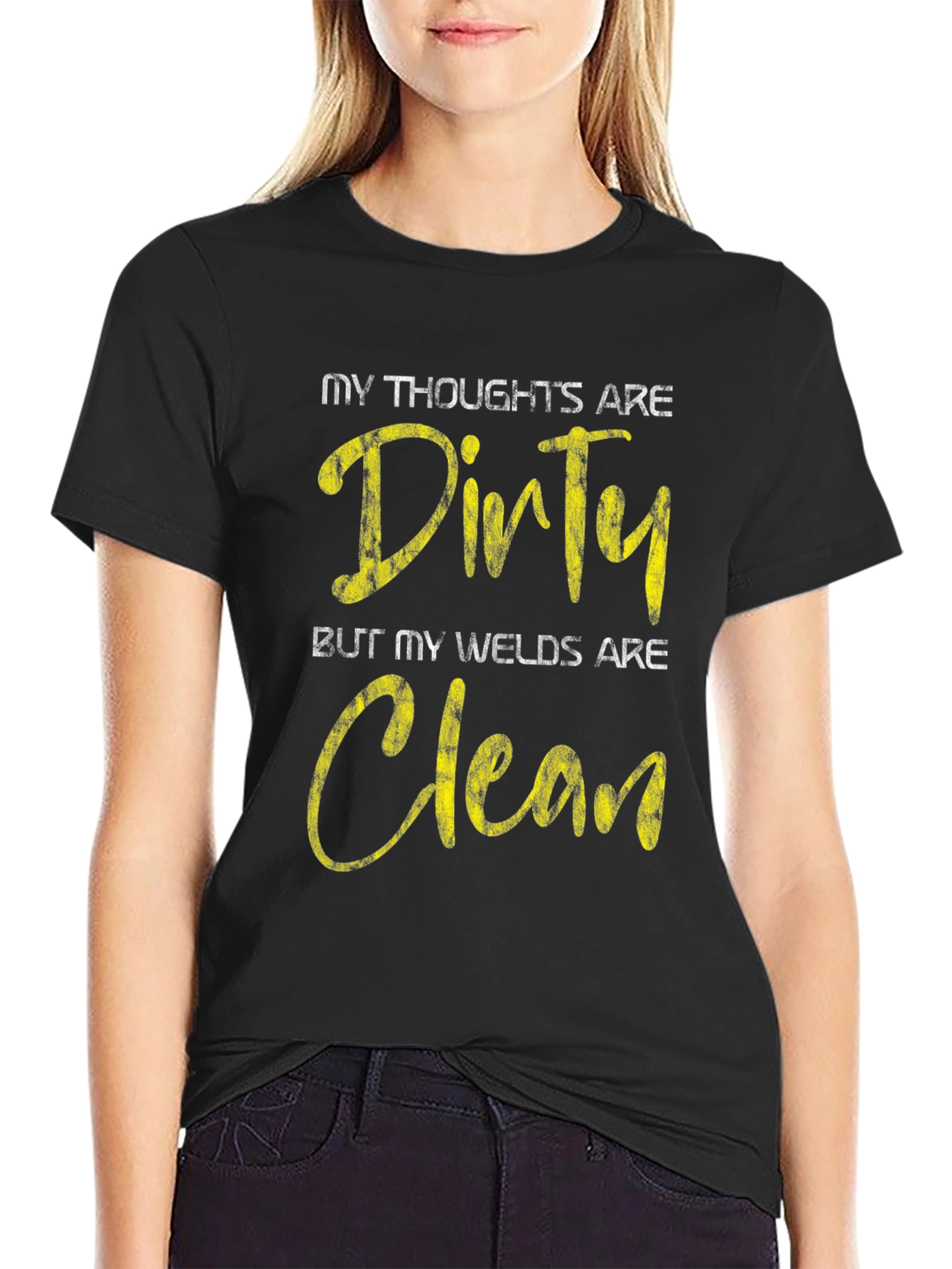 Dirty Thoughts Clean Welds Black Graphic Tee