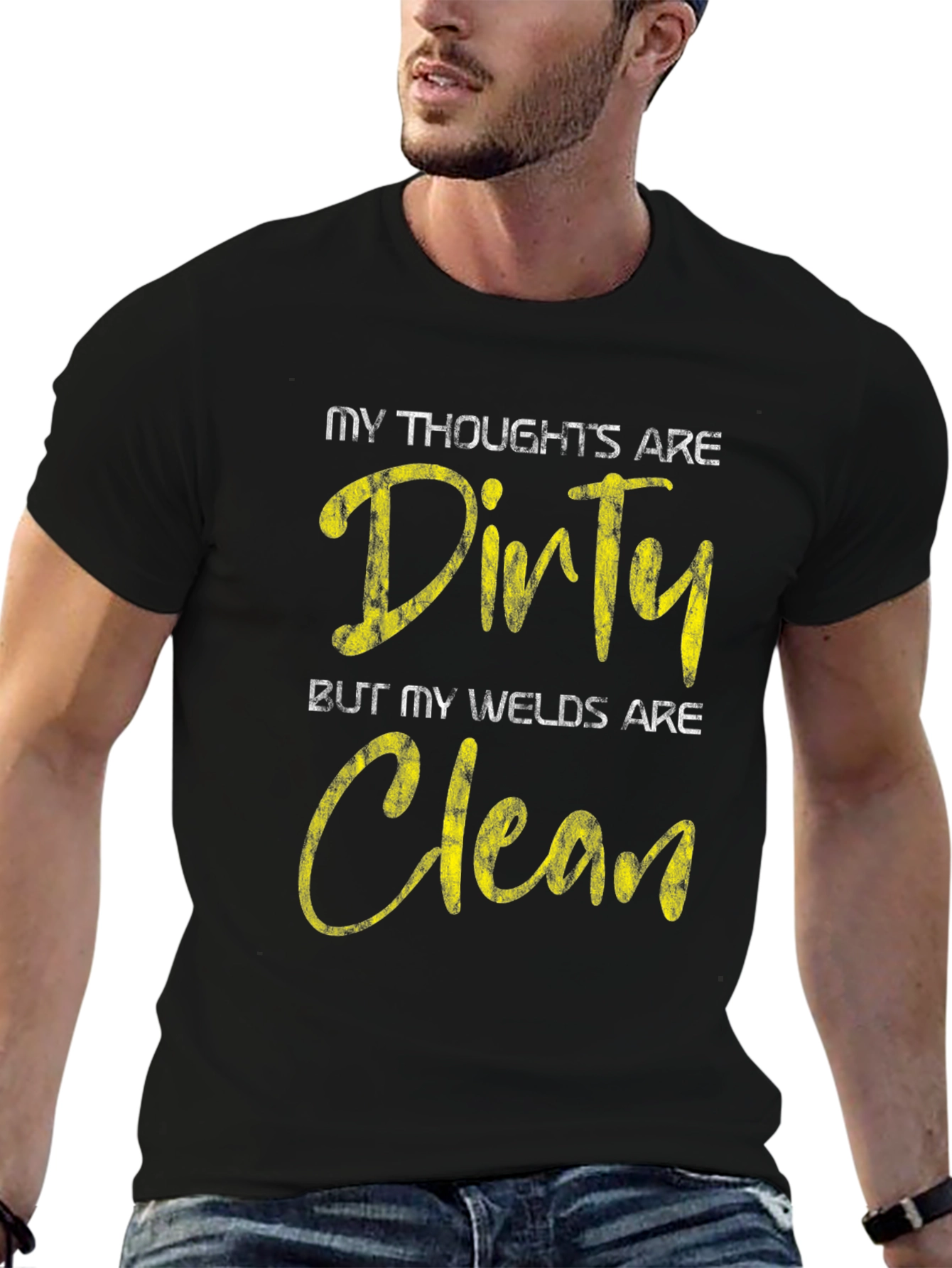 Dirty Thoughts Clean Welds Black Graphic Tee