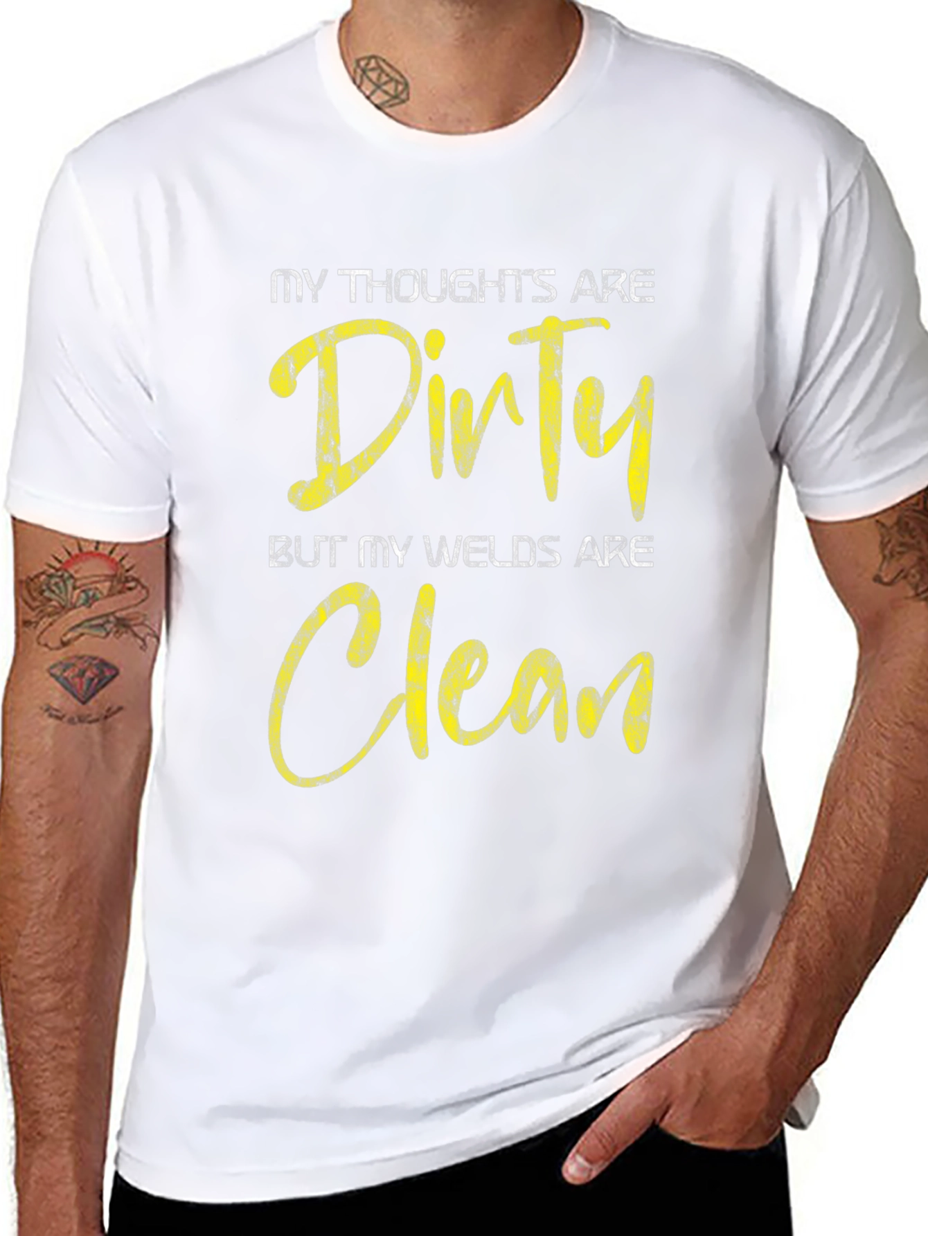 Dirty Thoughts Clean Welds Black Graphic Tee