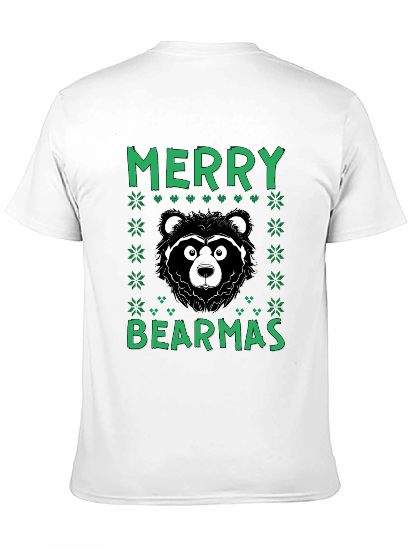 Merry Bearmas Christmas T-Shirt - Ugly Sweater Style