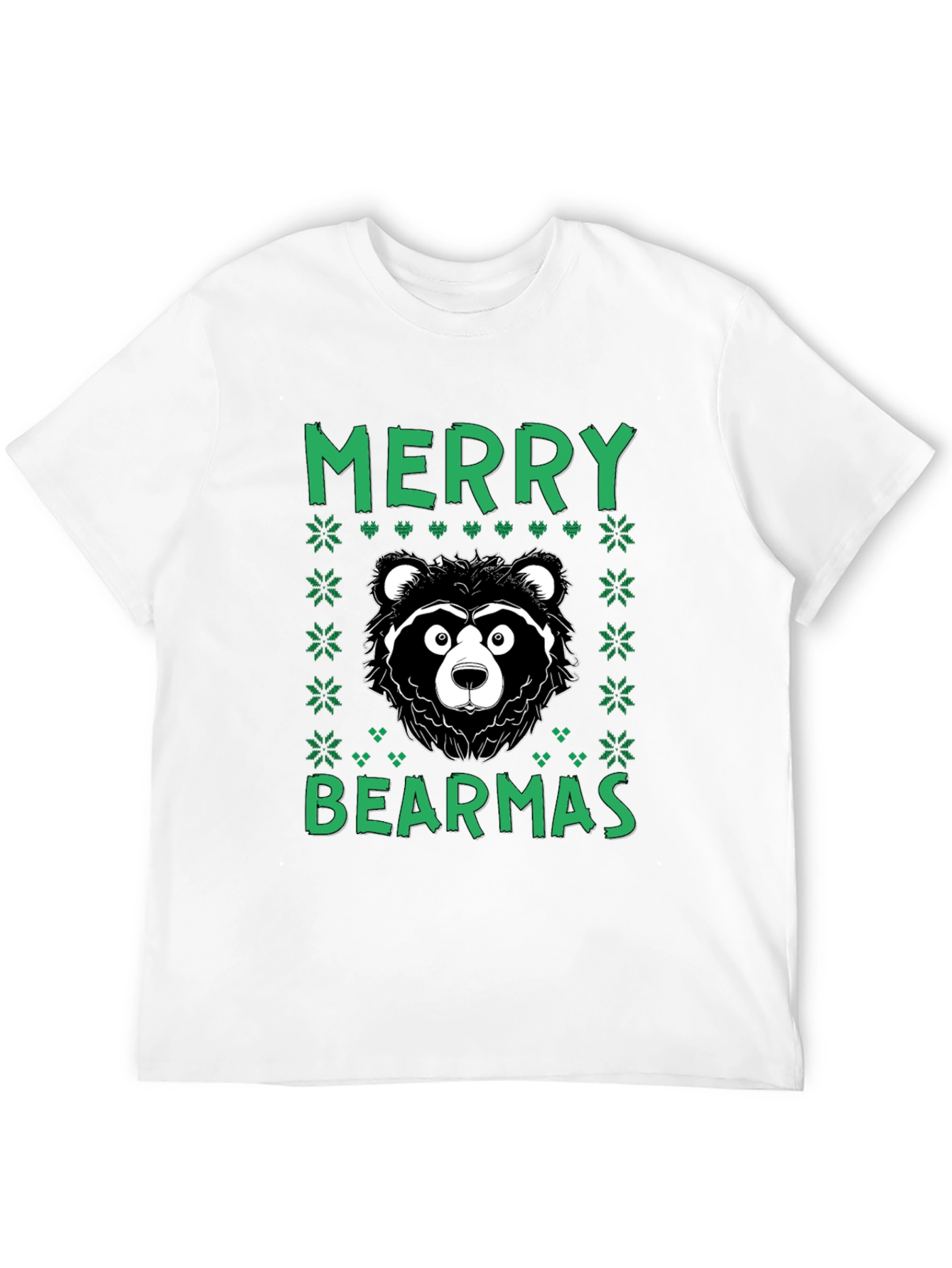 Merry Bearmas Christmas T-Shirt - Ugly Sweater Style