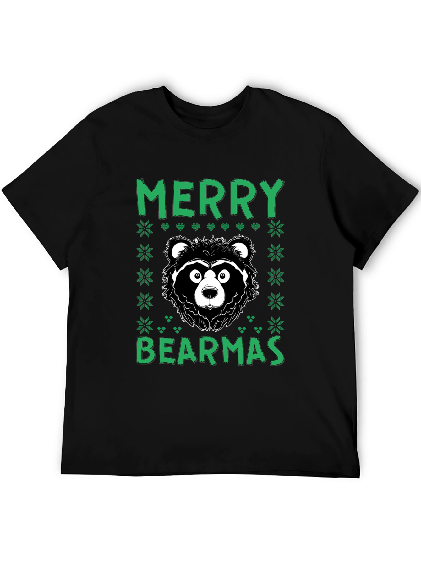 Merry Bearmas Christmas T-Shirt - Ugly Sweater Style