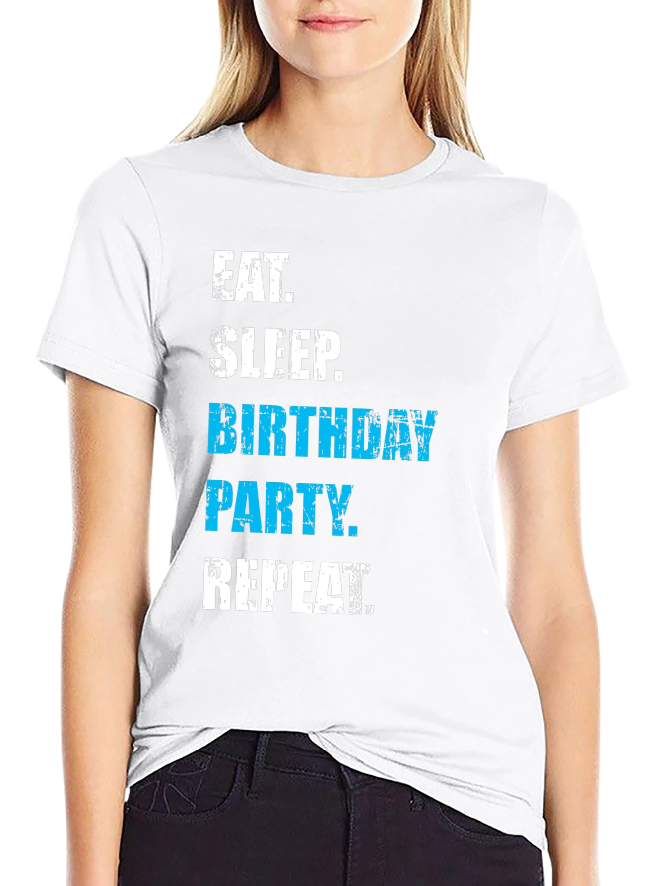 Eat Sleep Birthday Party Repeat Black T-Shirt